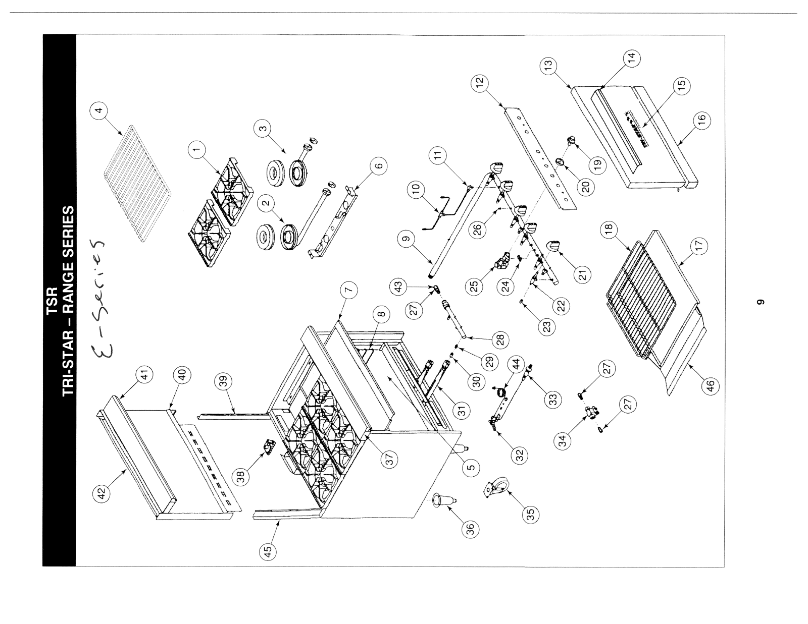 Tri-Star Manufacturing TSR-6-E Parts List