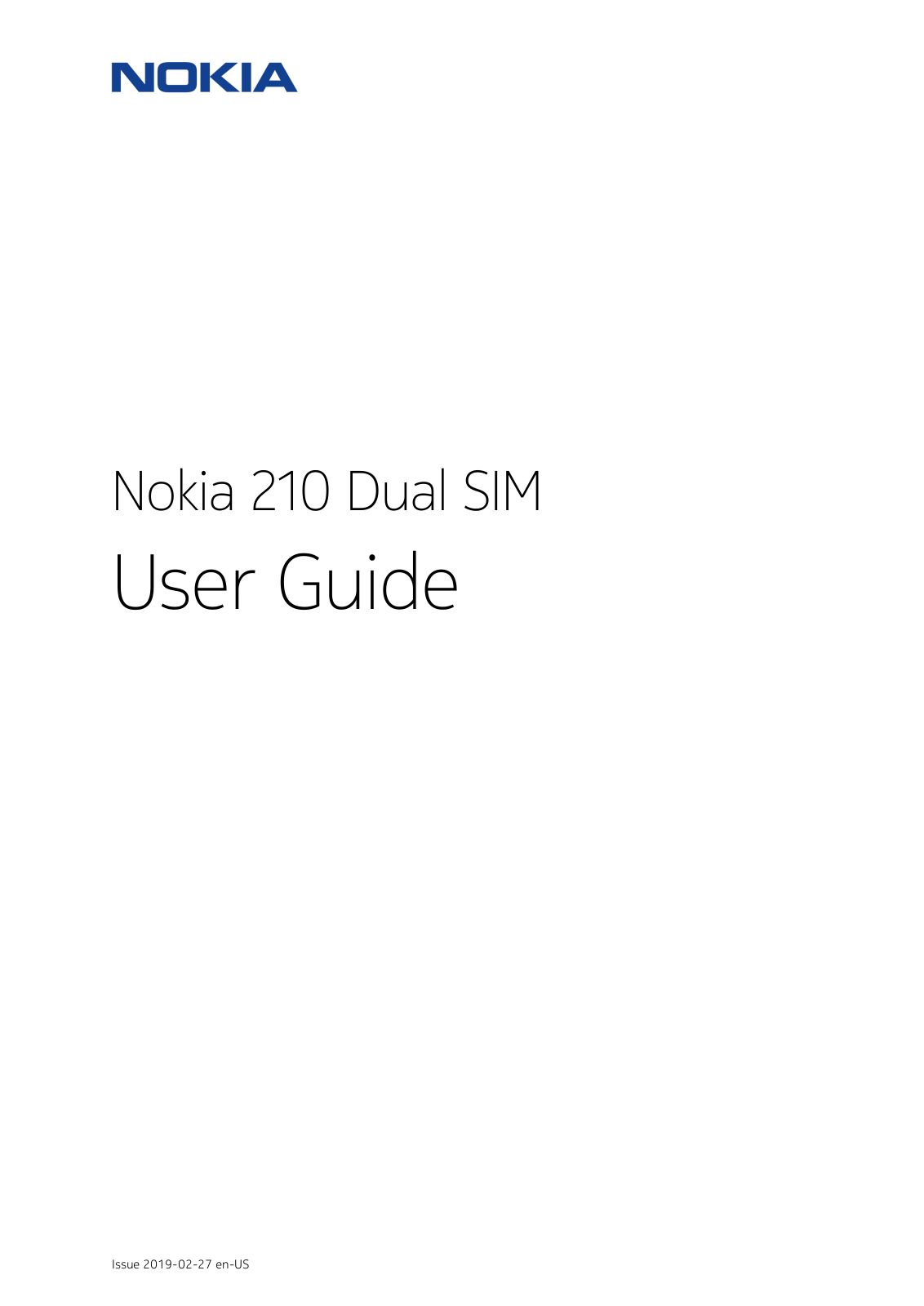 Nokia 210 User Manual