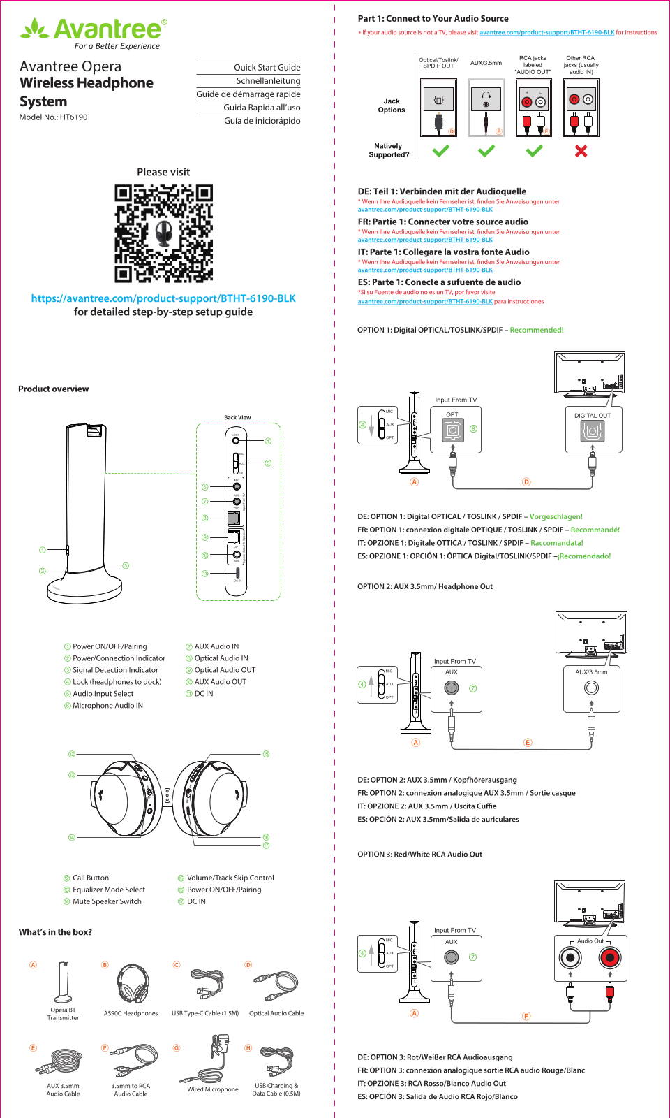 Avantree HT6190 Quick Start Guide