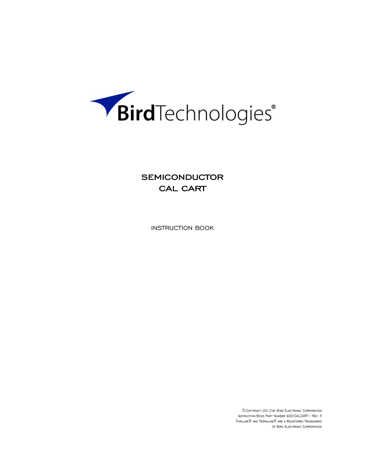 Bird Technologies SCC7 User Manual