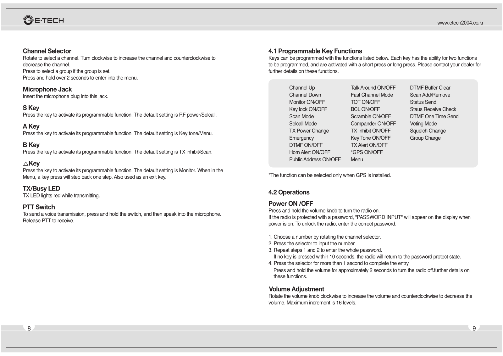 E TECH EM400, EM100 User Manual