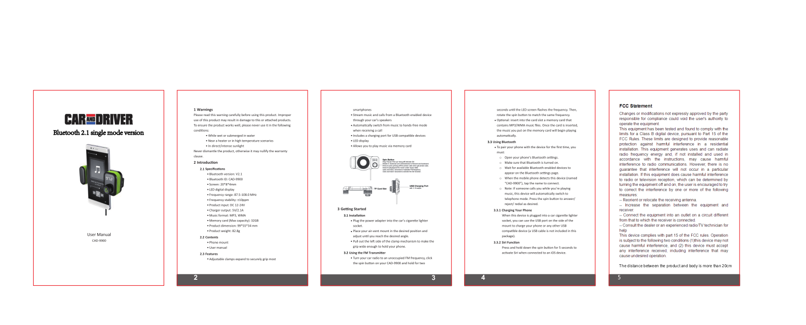 Summit Electronics CAD 9900 User Manual