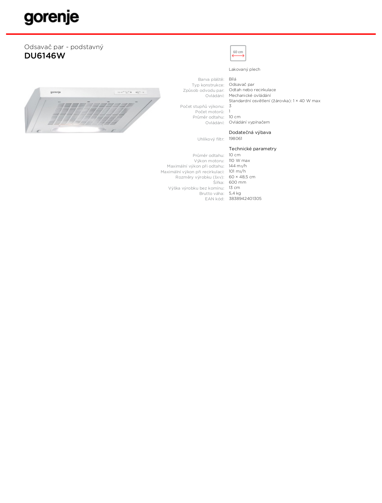 Gorenje DU 6146 W User Manual