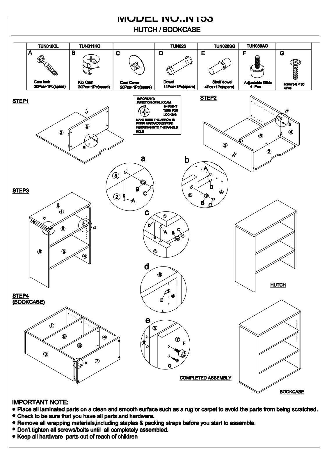 Boss N153DW Assembly Guide