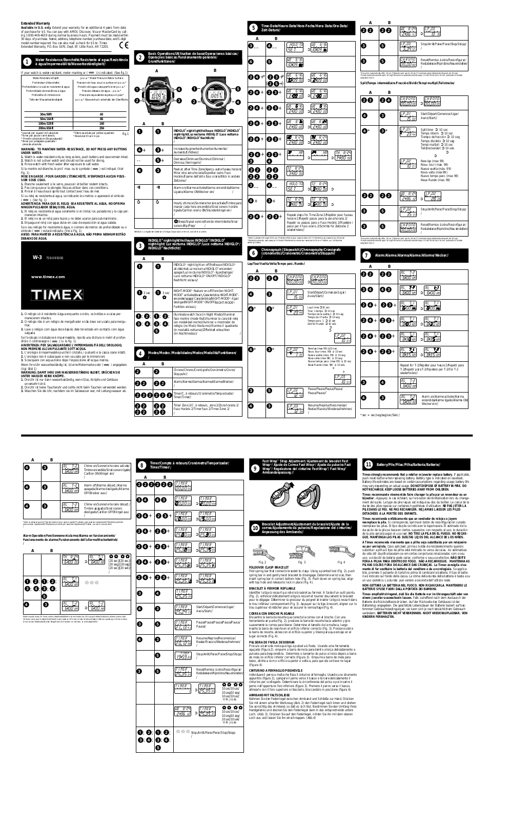 Timex W-3 User Manual