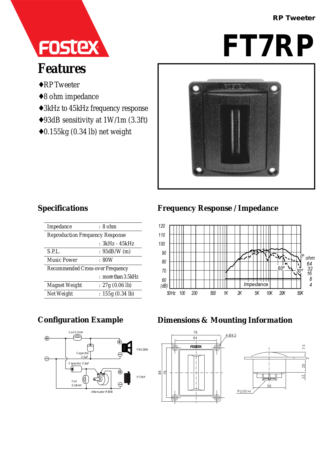 Fostex FT7RP User Manual