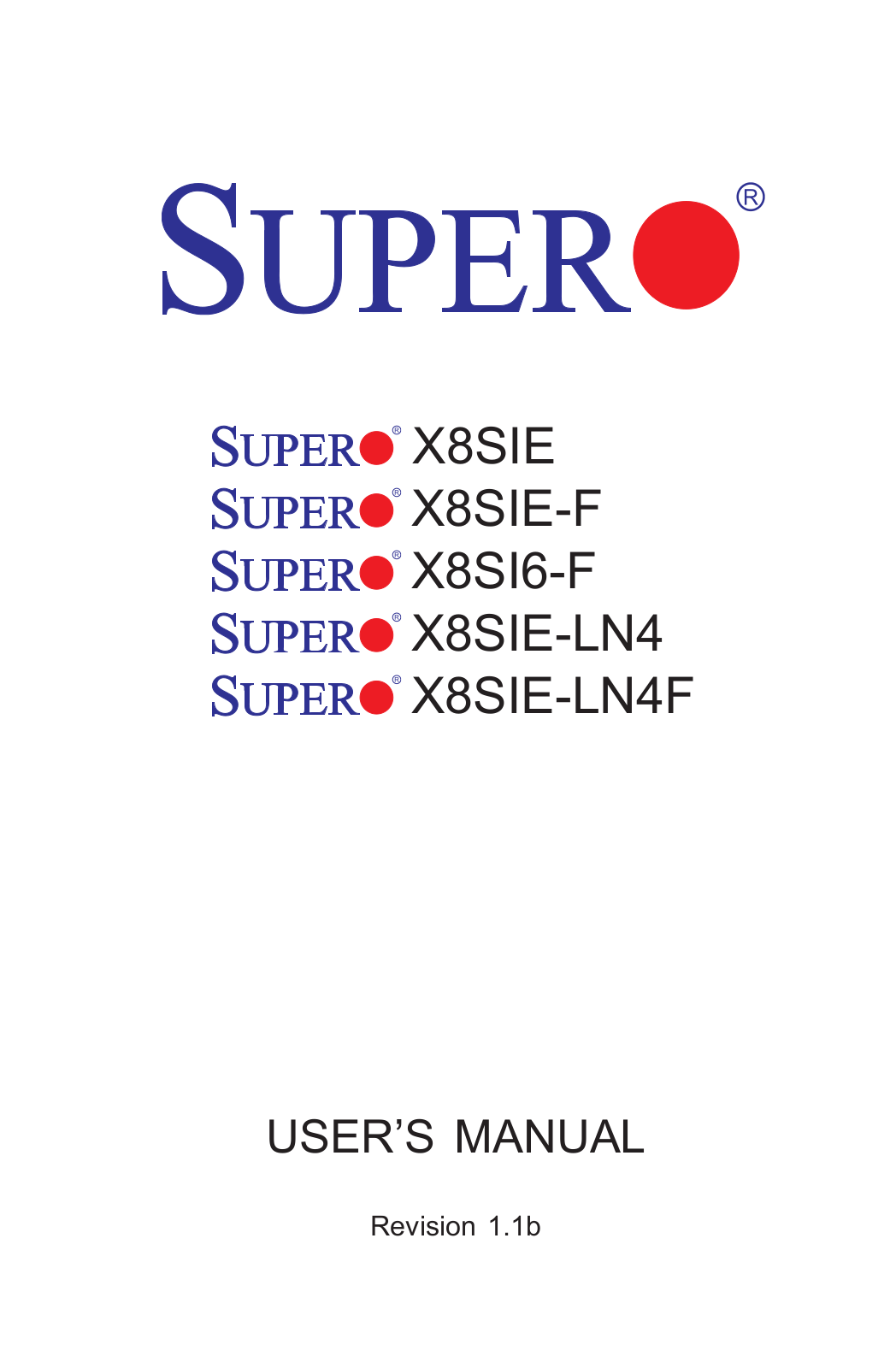 Supermicro X8SIE-F operation manual