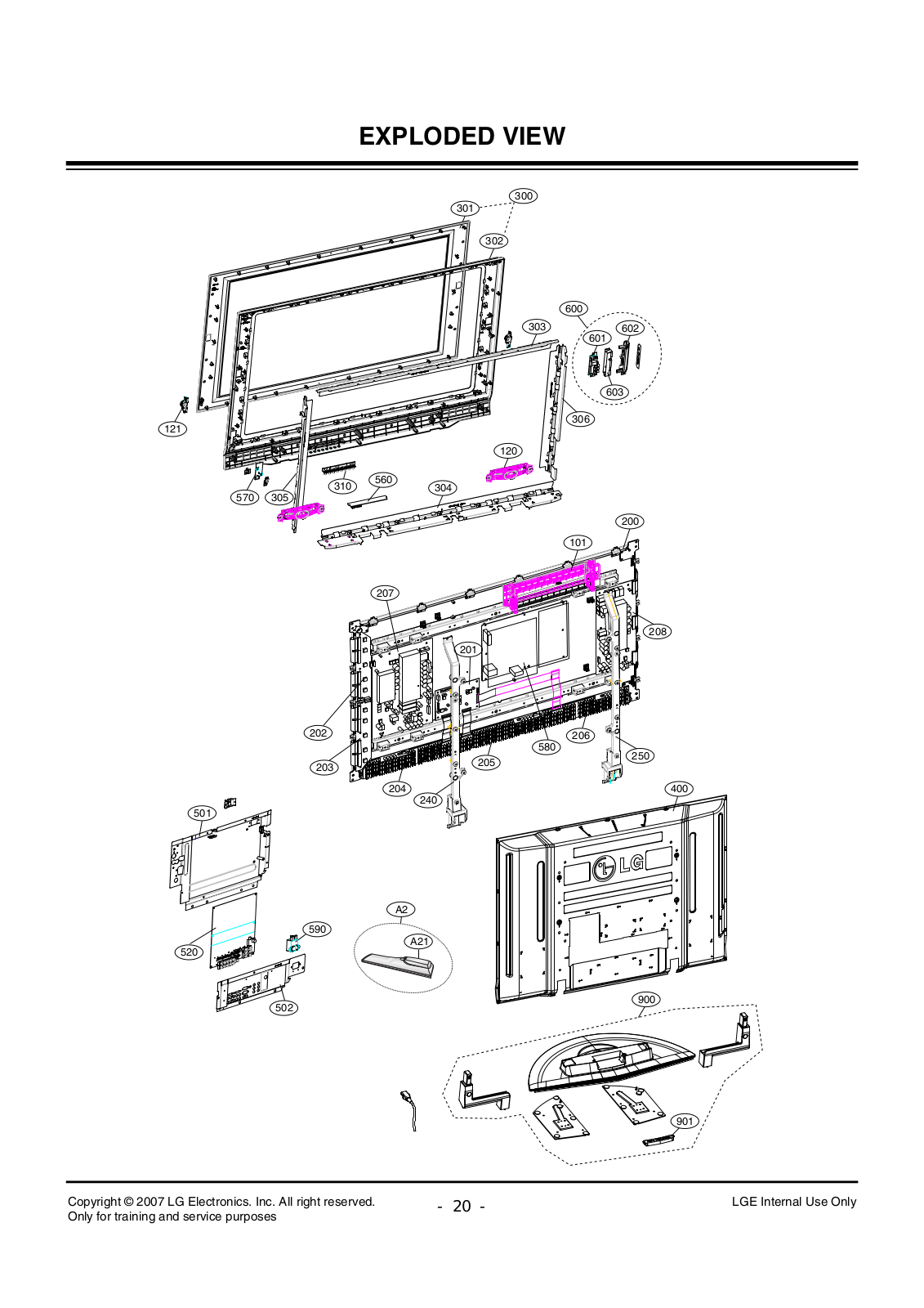 LG 50PB4DA Diagram