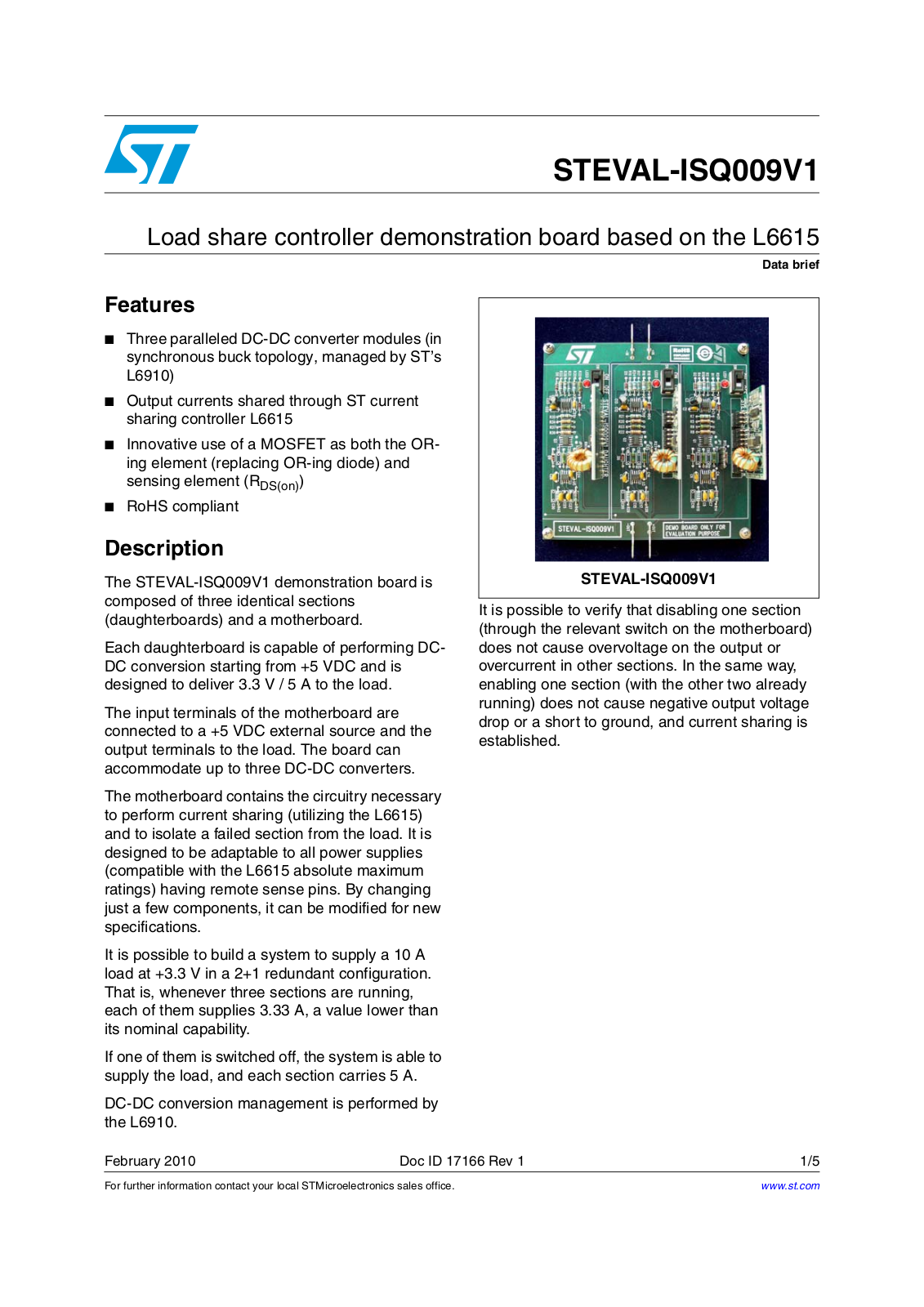 ST ISQ009V1 User Manual