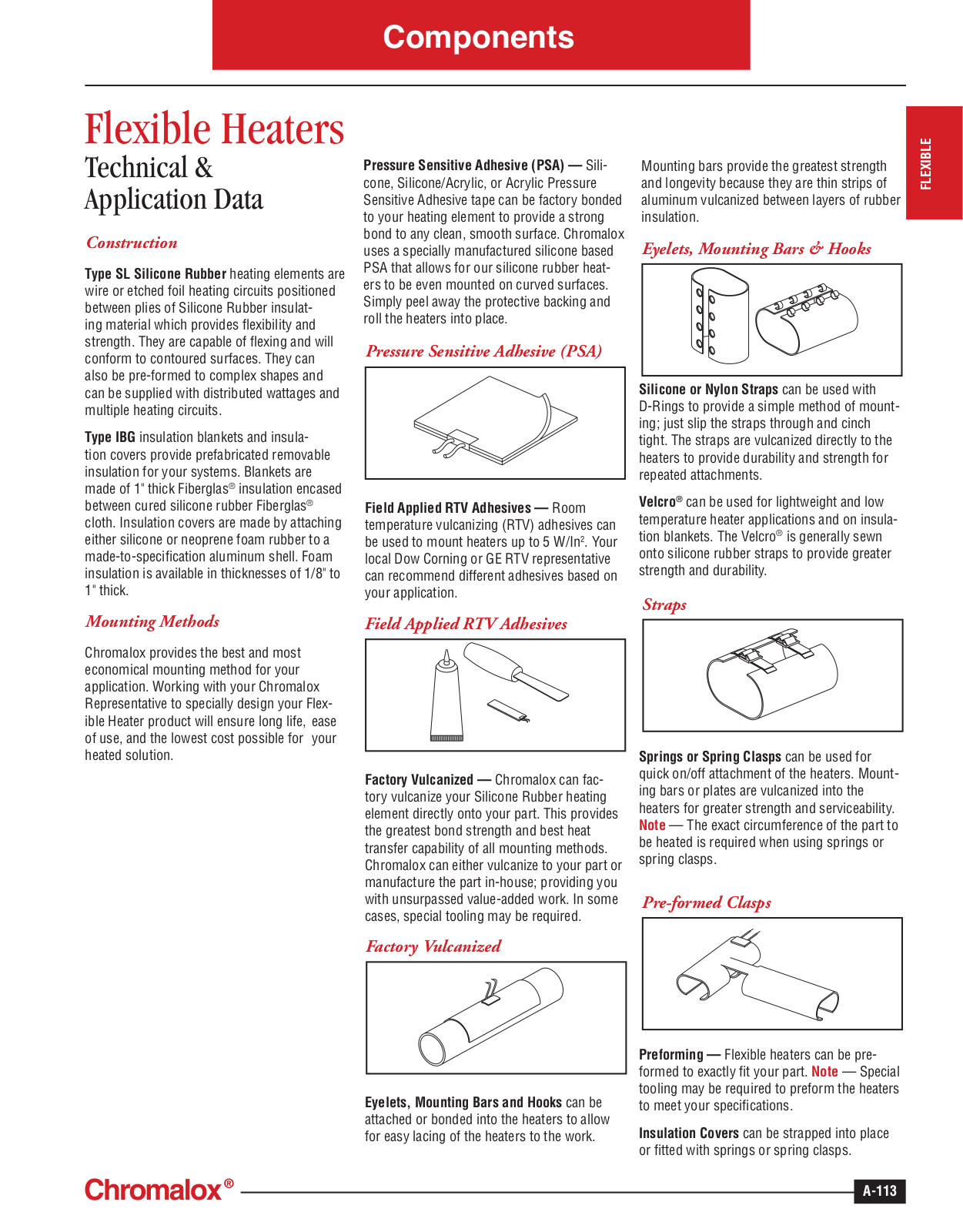 Chromalox Flexible Heaters Application Information