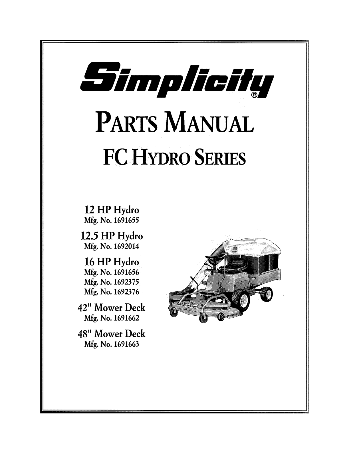 Simplicity 1692014, 1692376, 1692375, 1691655, 1691662 User Manual