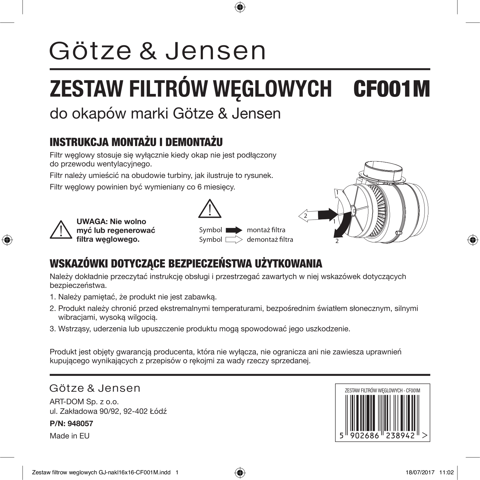 GOTZE & JENSEN CF001M User guide - ManualMachine.com