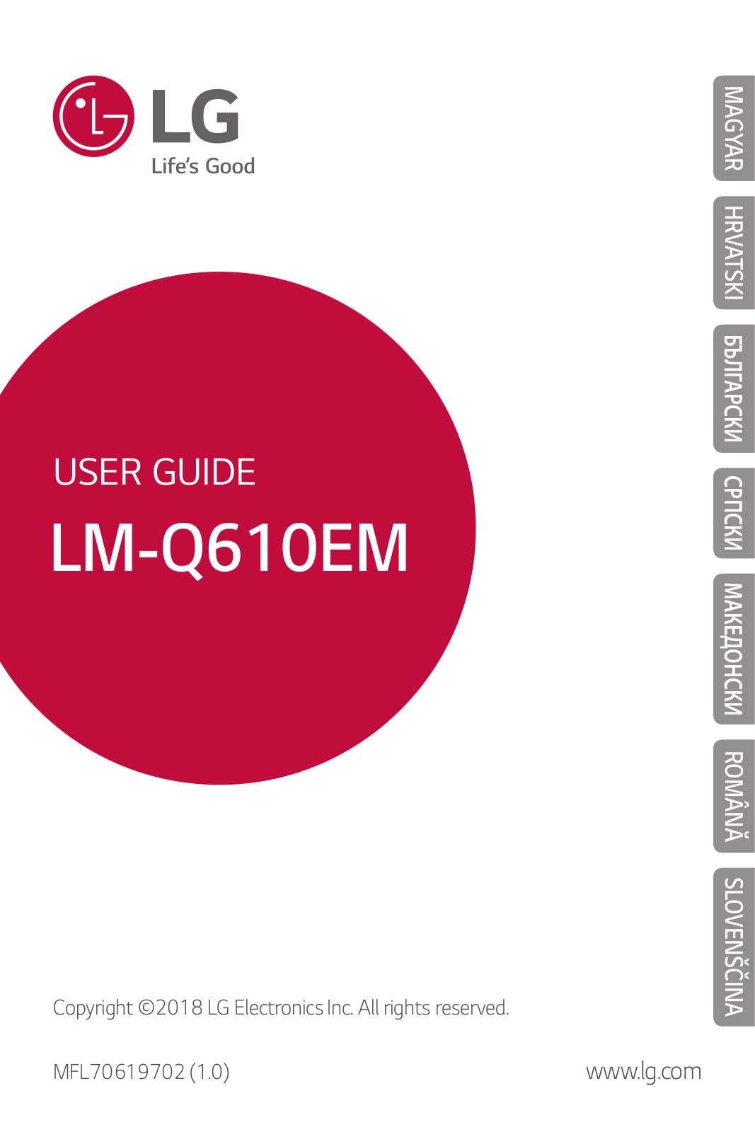 LG LMQ610EM User manual