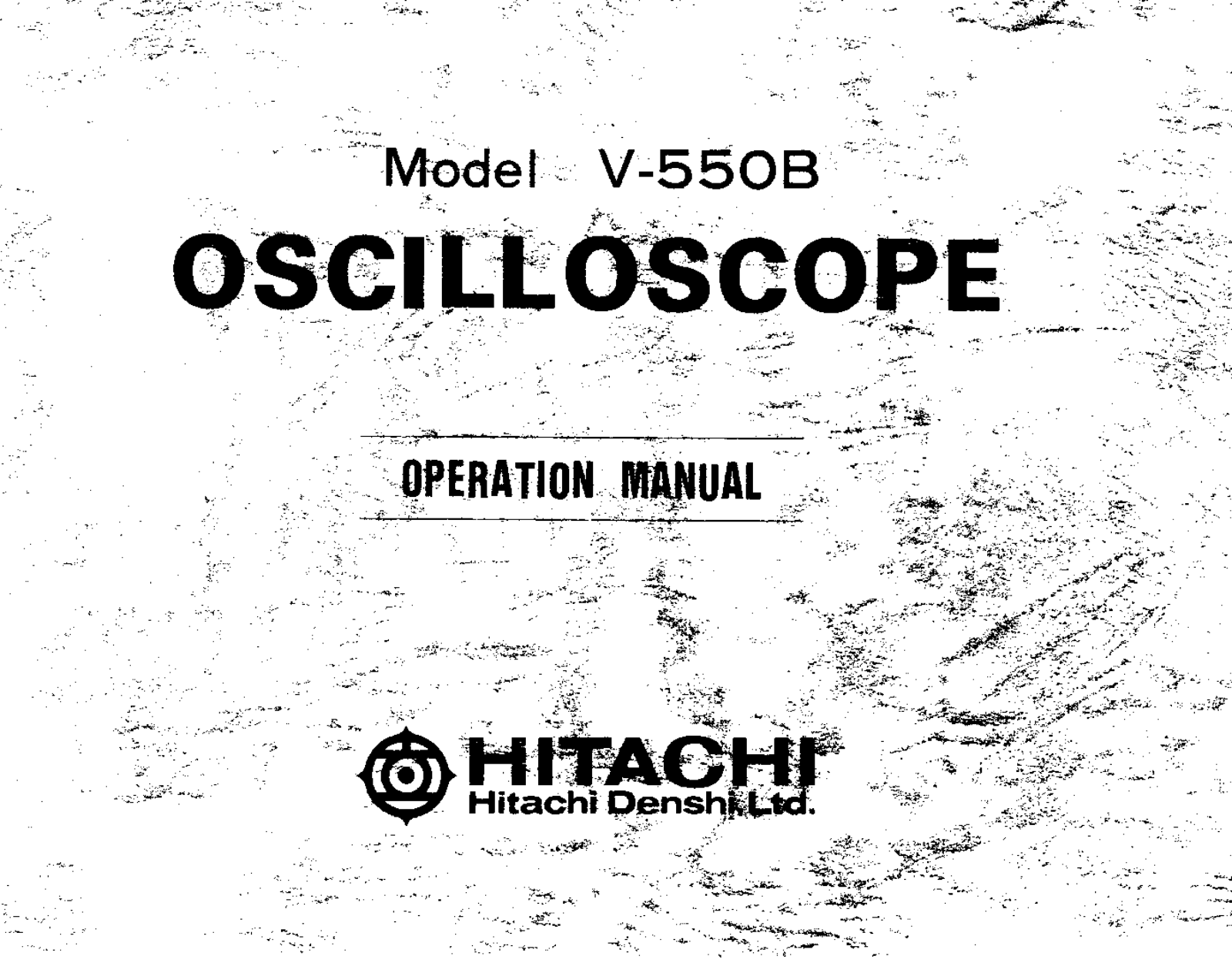 Hitachi V-550B Service manual