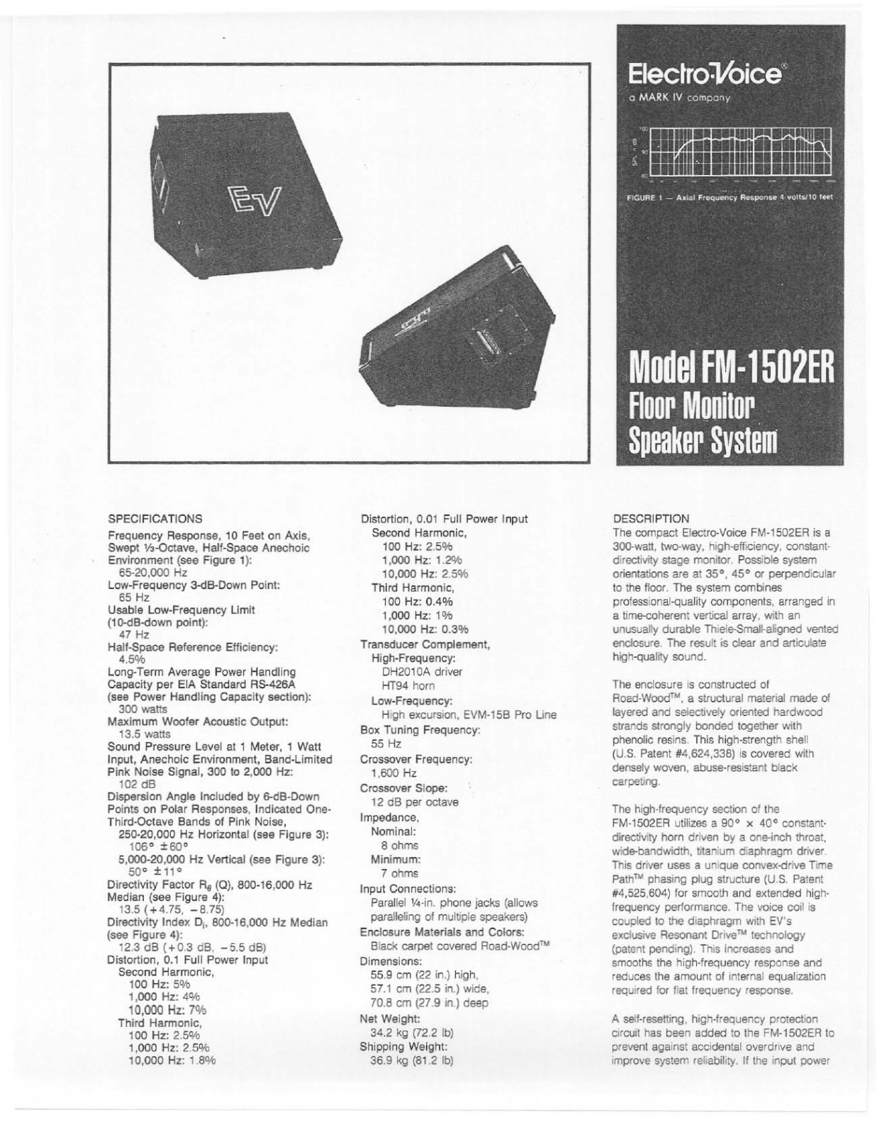 Electro-Voice FM-1502ER User Manual