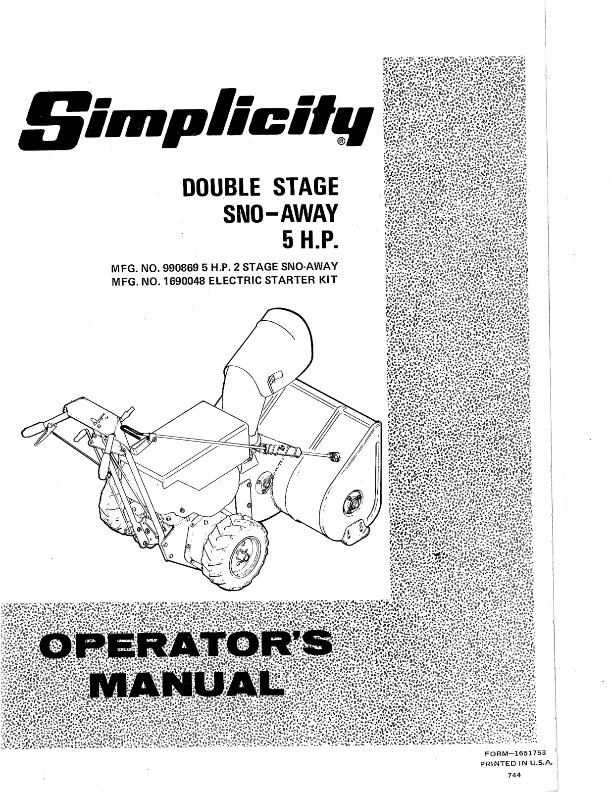 Simplicity 1690048, 990869 User Manual