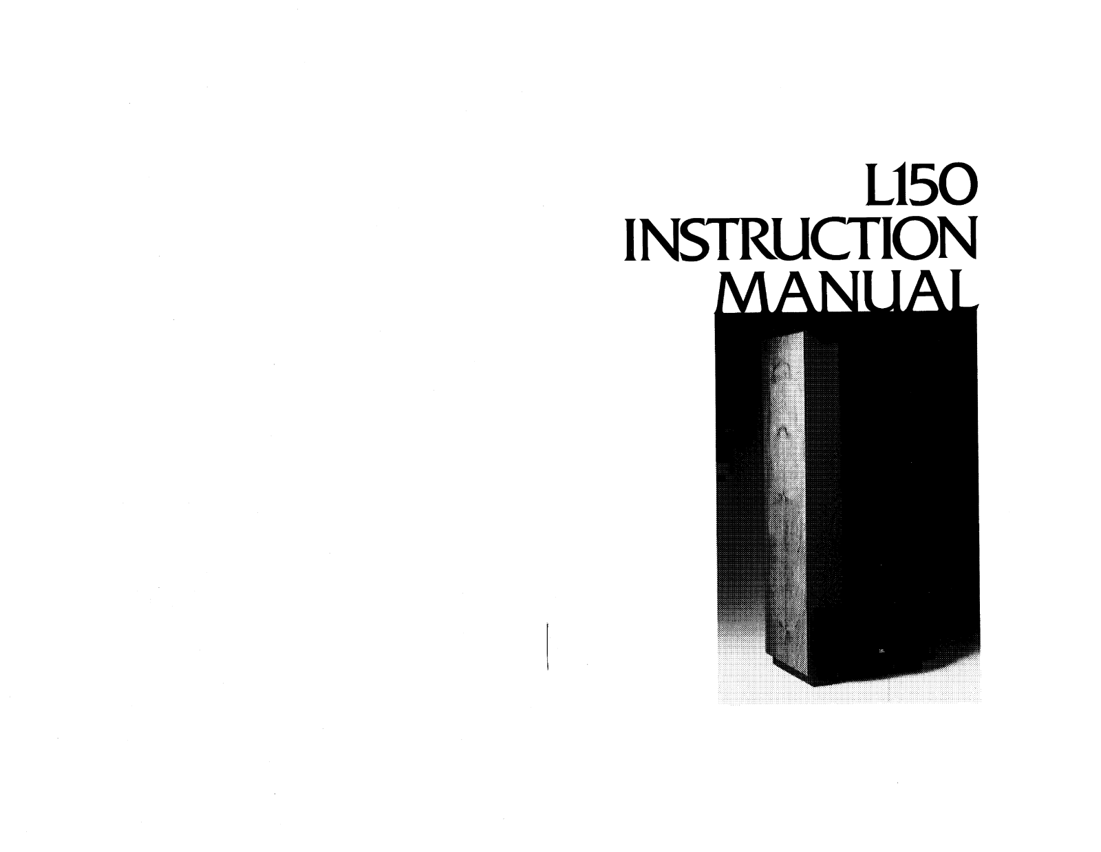 Jbl L150 User Manual