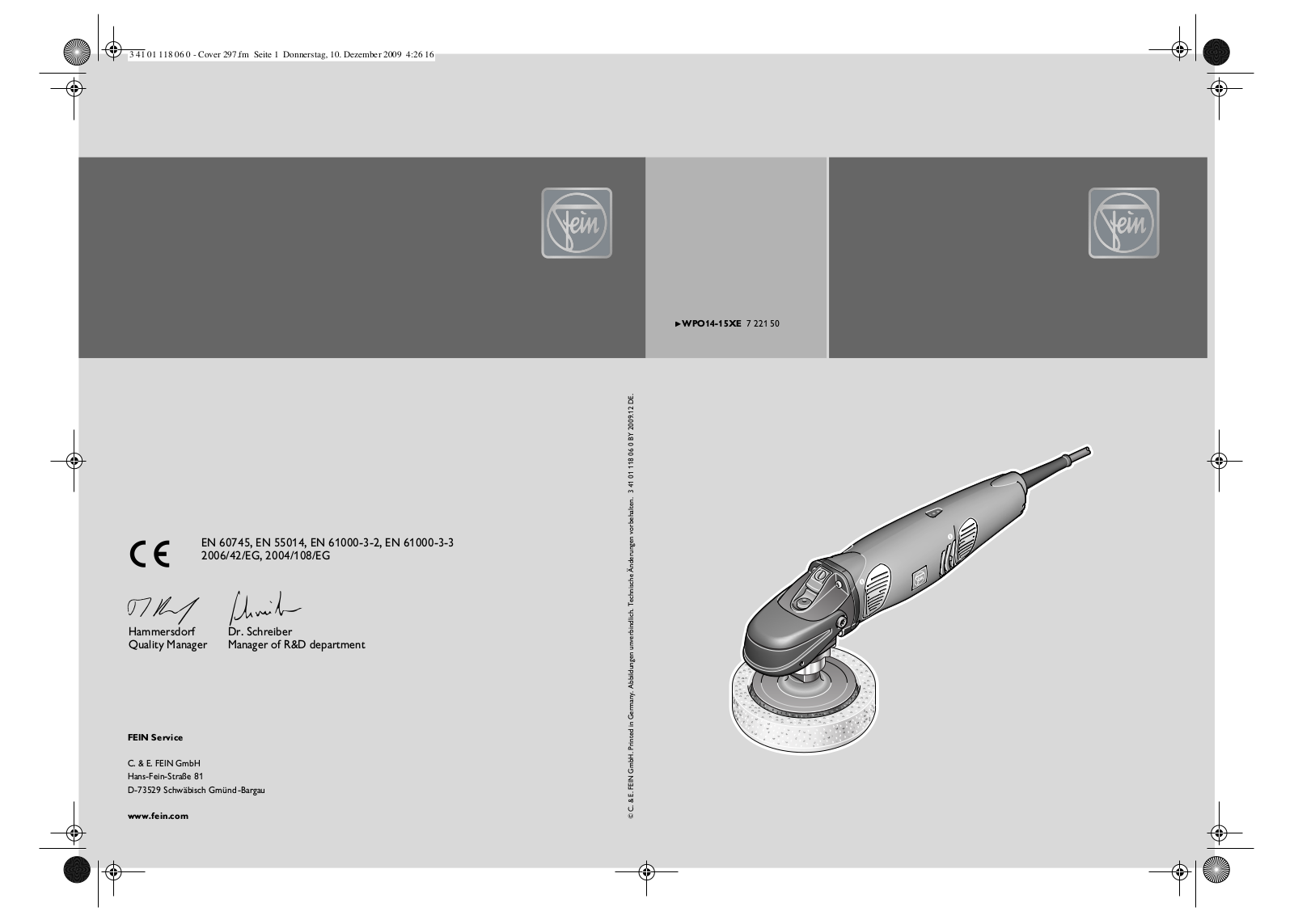 Fein WPO 14-15XE User Manual