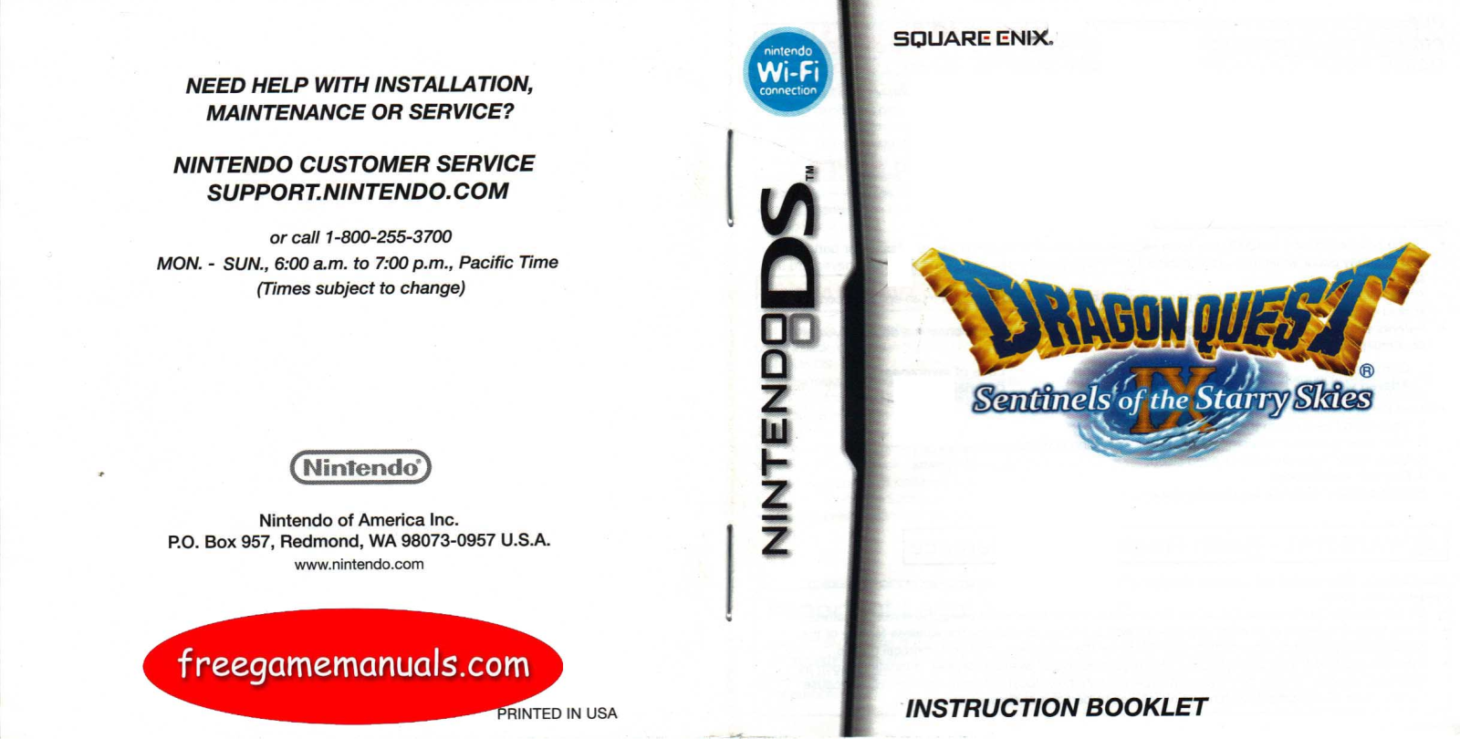 Nintendo Dragon Quest IX- Sentinels User Manual