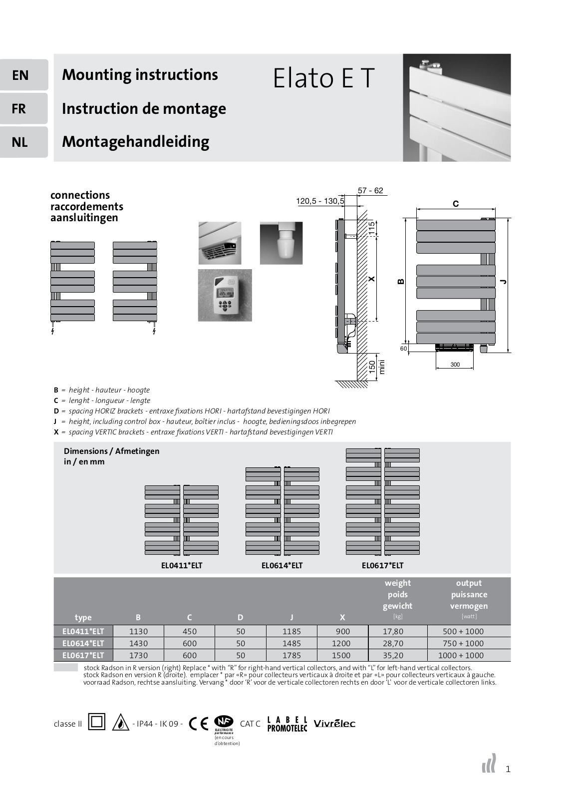 Radson ELATO ET User Manual