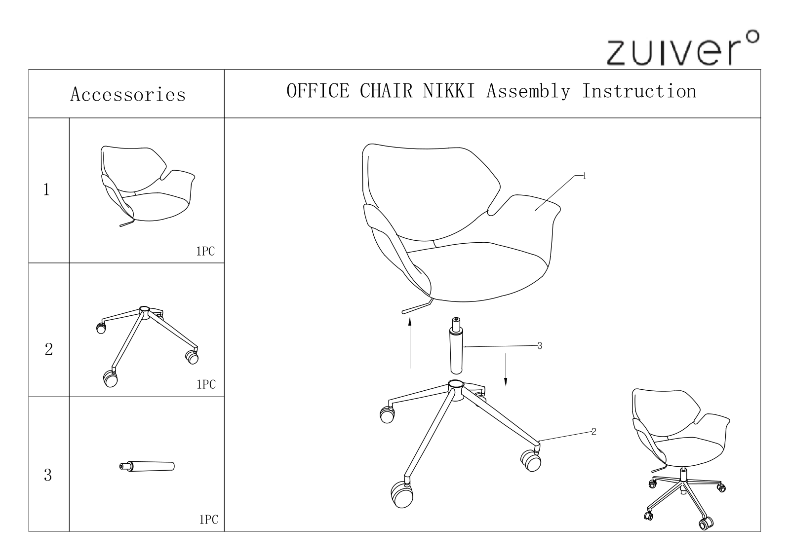 Zuiver ZIVE1167 Installation & Assembly - ManualMachine.com