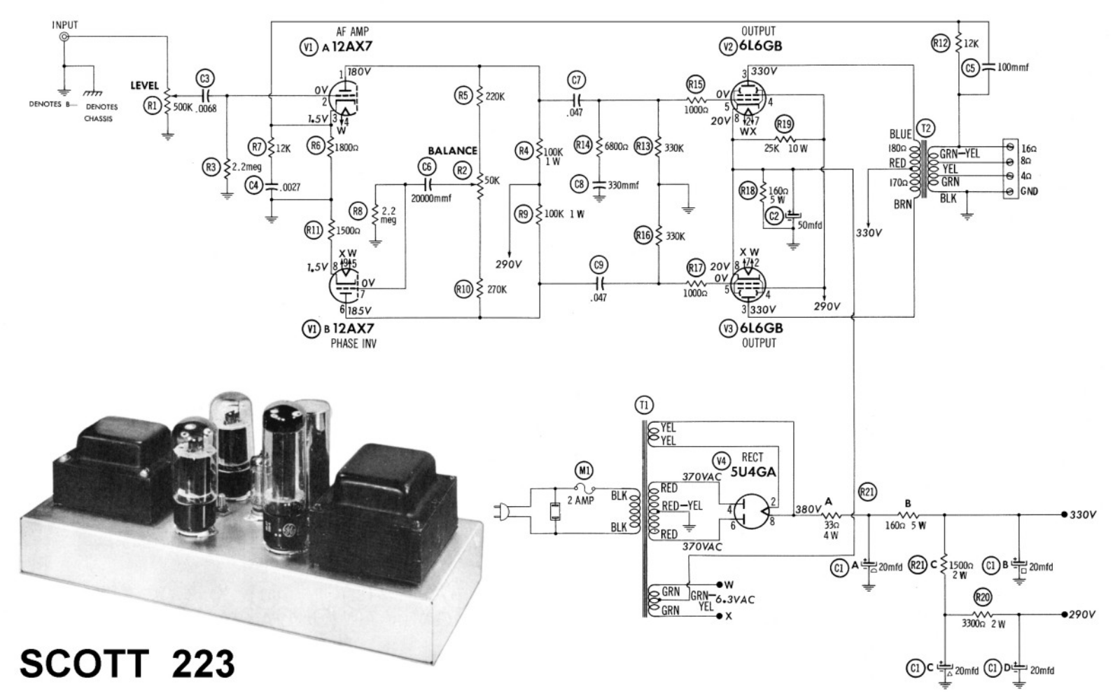 HH Scott 223 schematic