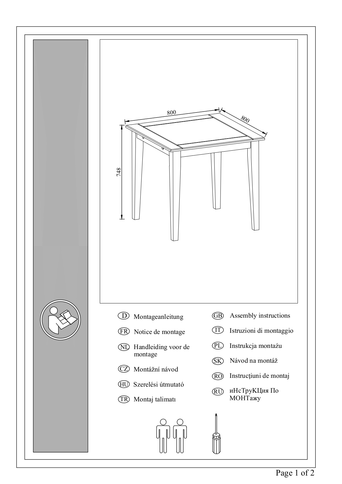 Home affaire Olvera Assembly instructions