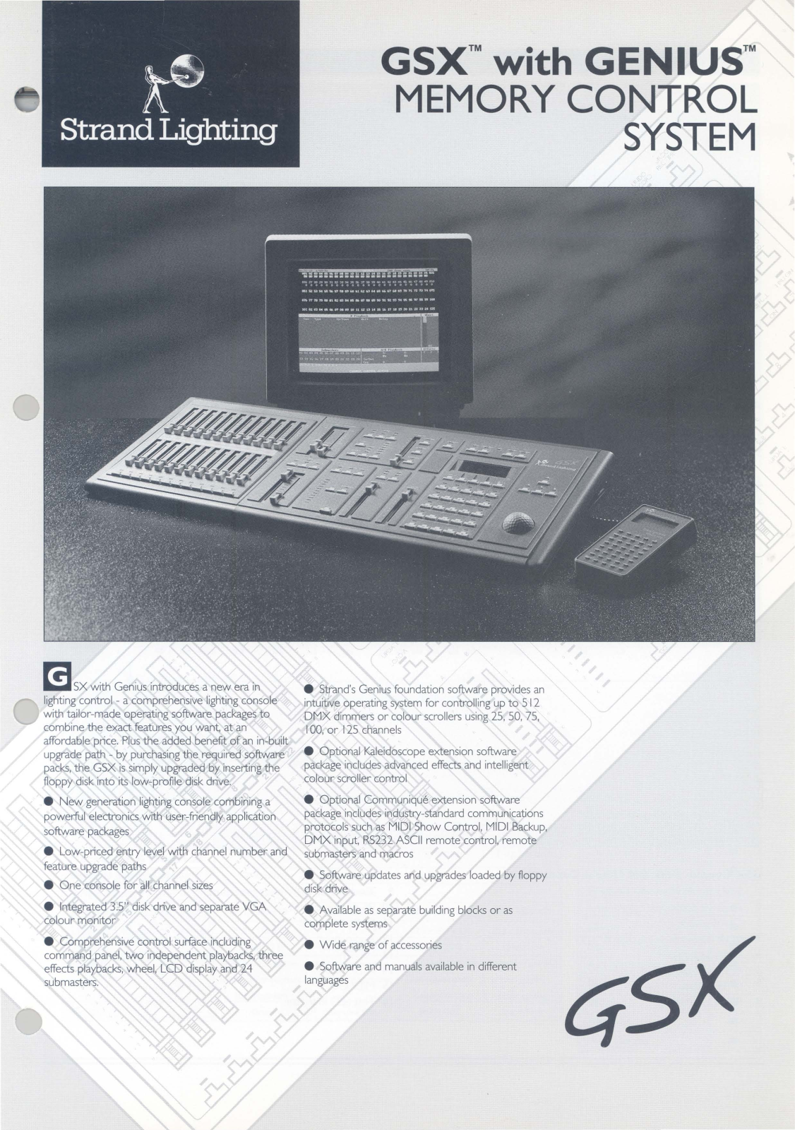 Strand GSX with GENIUS Memory Control System Datasheet - ManualMachine.com