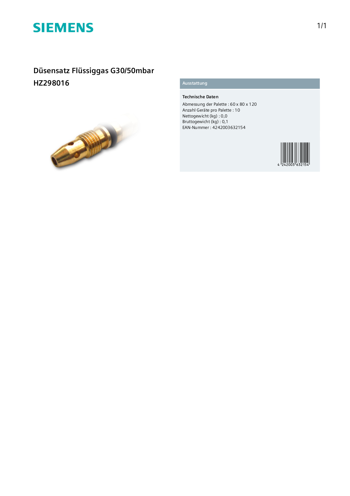 Siemens HZ298016 User Manual