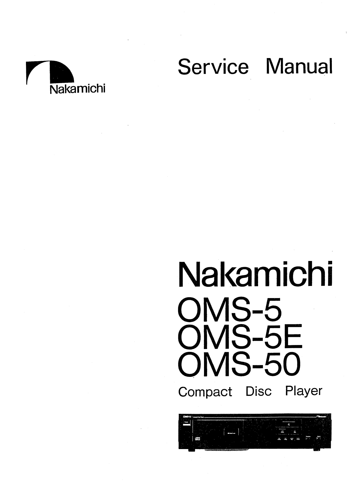 Nakamichi OMS-5E User Manual