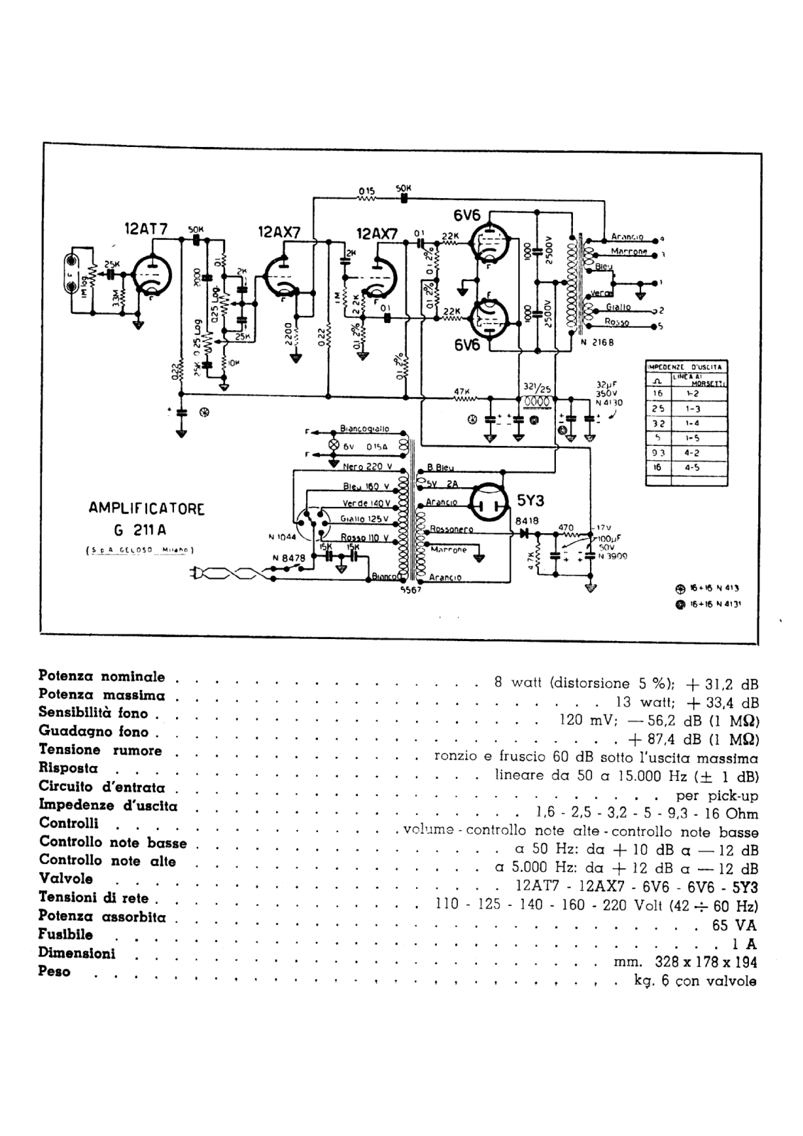 Geloso G211A Schematic