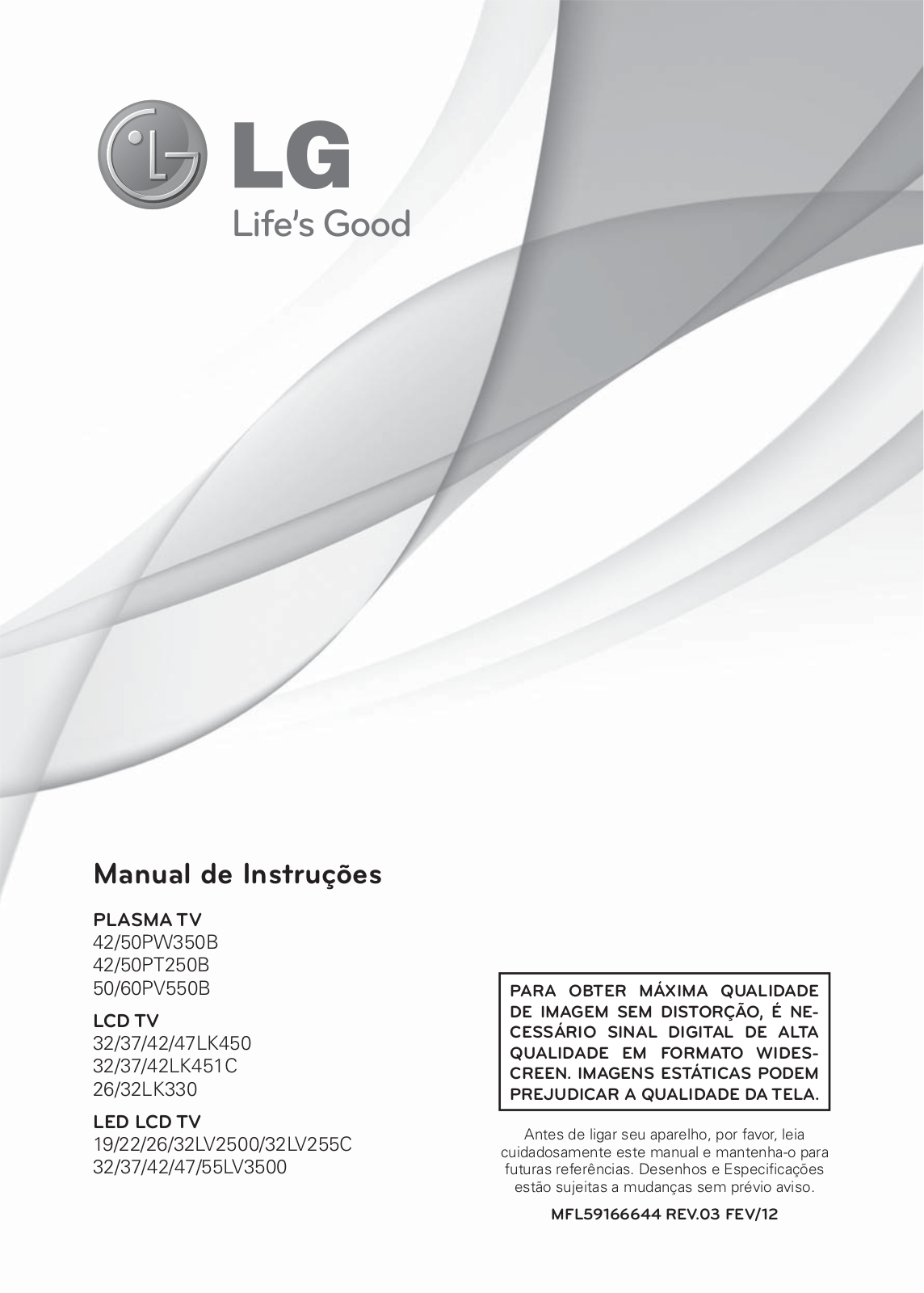 LG 22LV2500, 42PT250B User manual