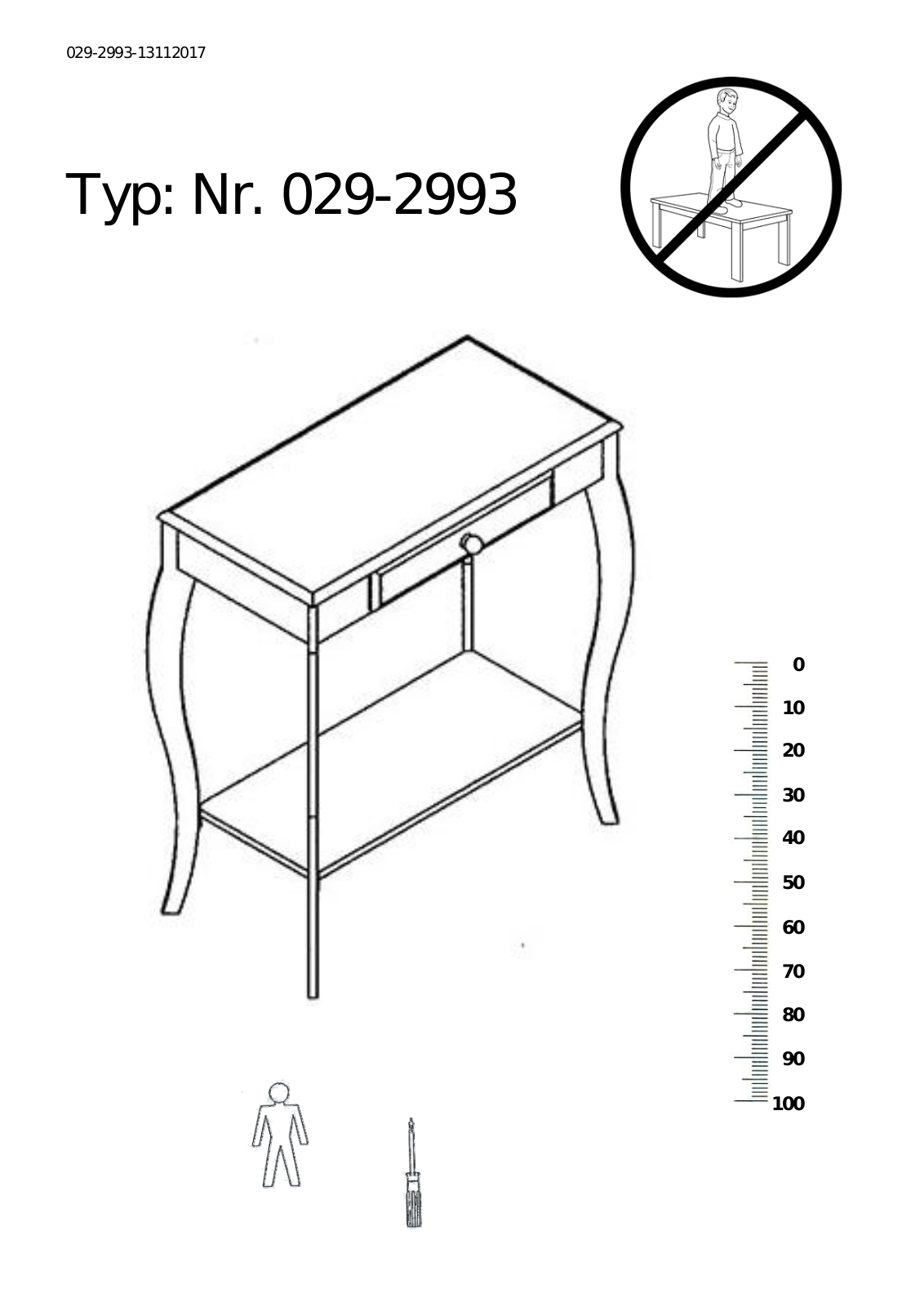 Home affaire Telefontisch Assembly instructions