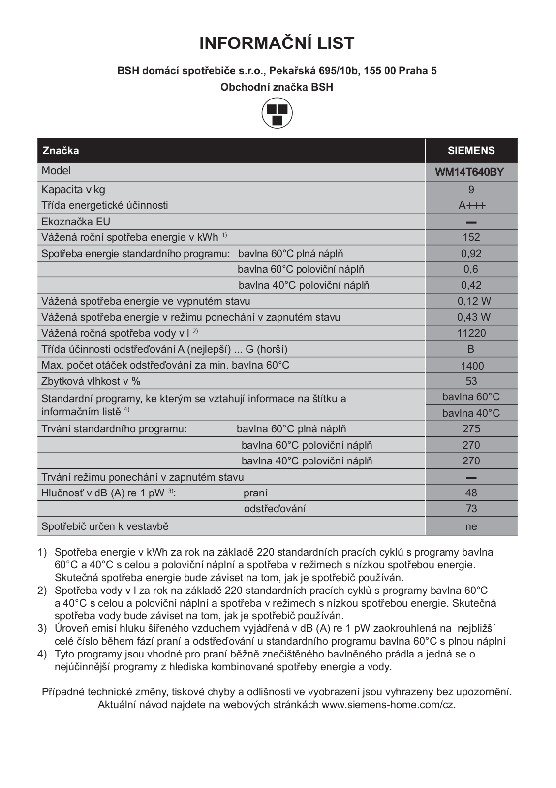 Siemens WM14T640BY User Manual