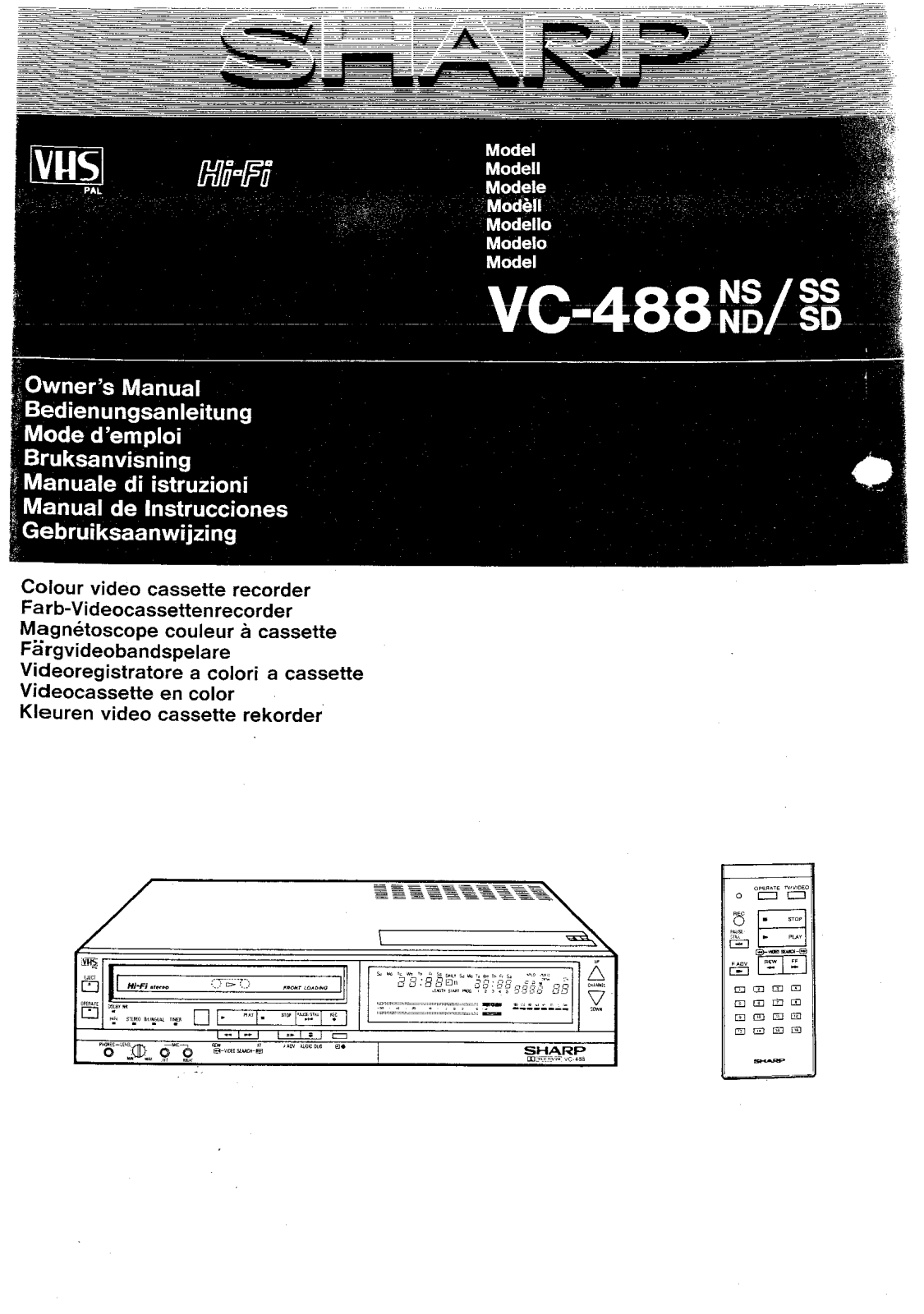 SHARP VC-488 User Manual