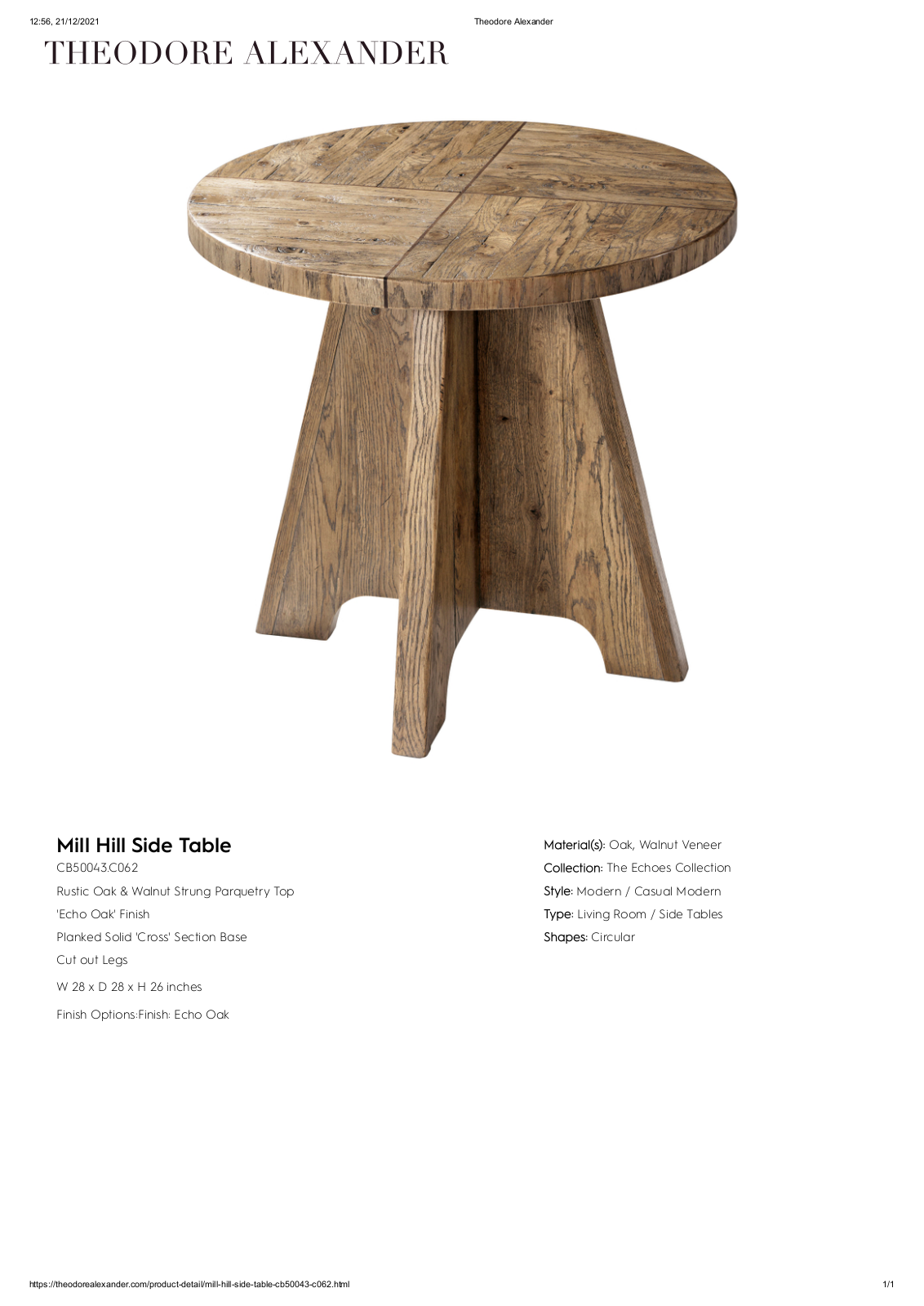 Theodore Alexander FPLJ3049 Specifications - ManualMachine.com