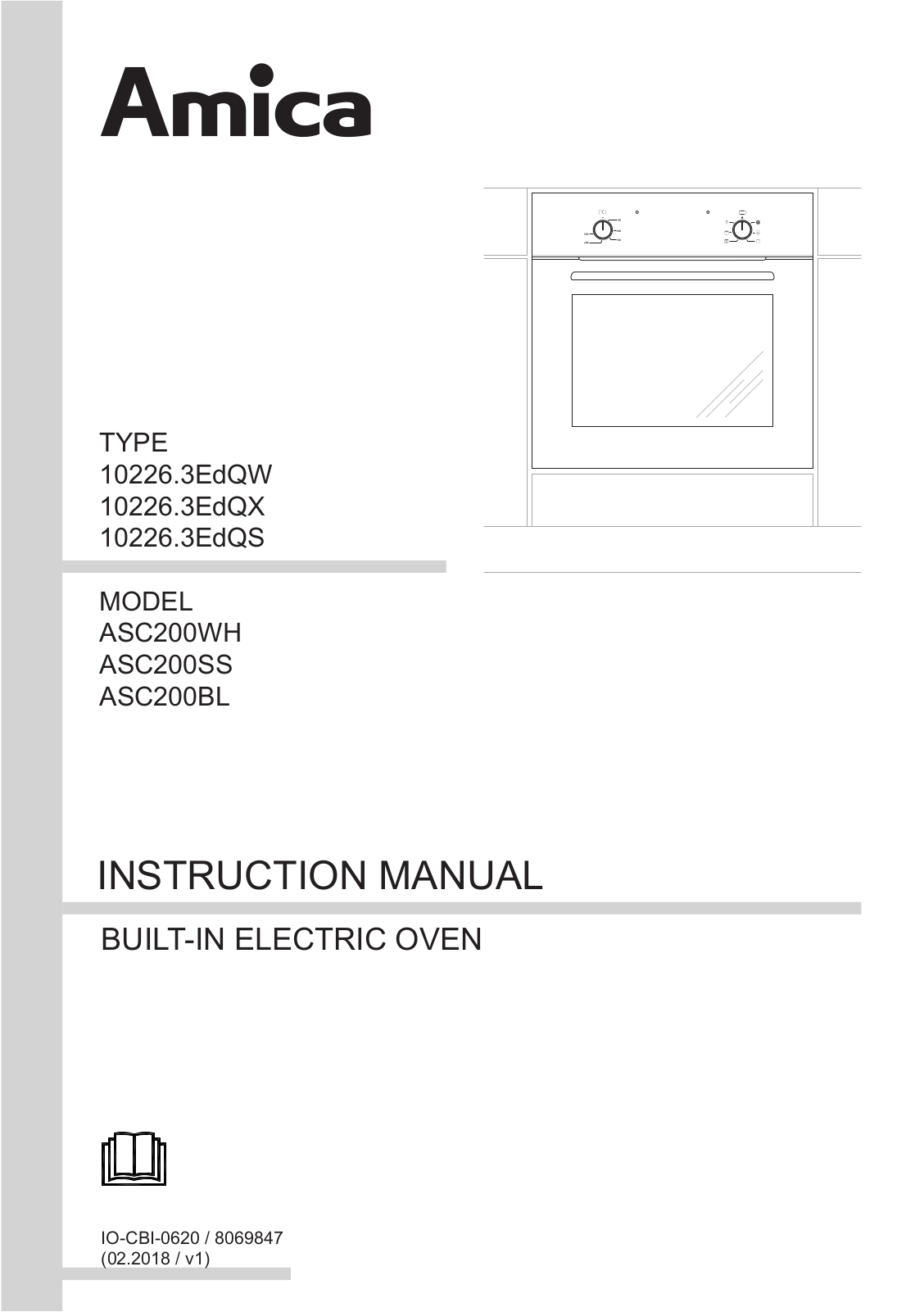 Amica ASC200BL, ASC200SS, ASC200WH User Manual