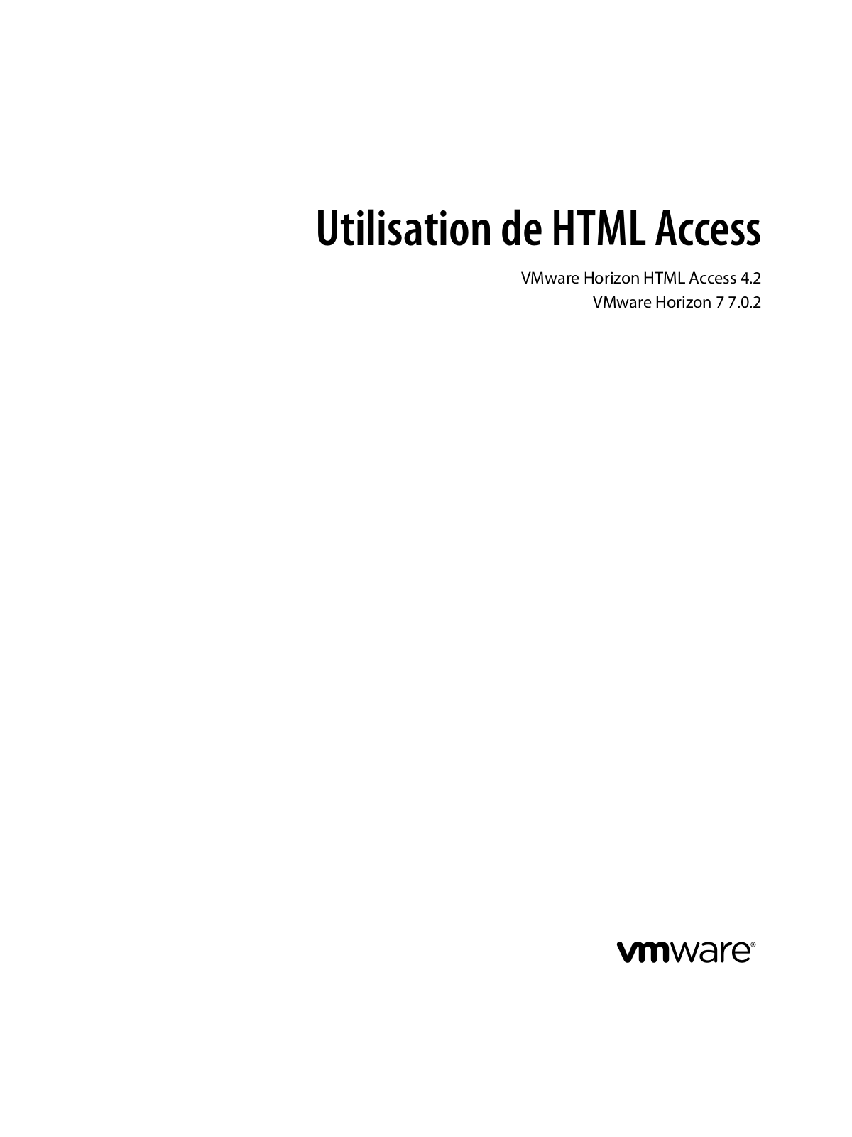 VMWARE Horizon HTML Access 4.2 Instruction Manual