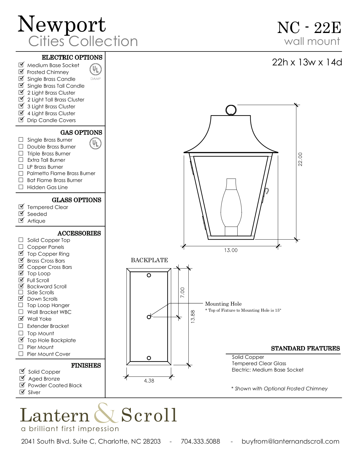Lantern & Scroll LASC1129 Specifications - ManualMachine.com