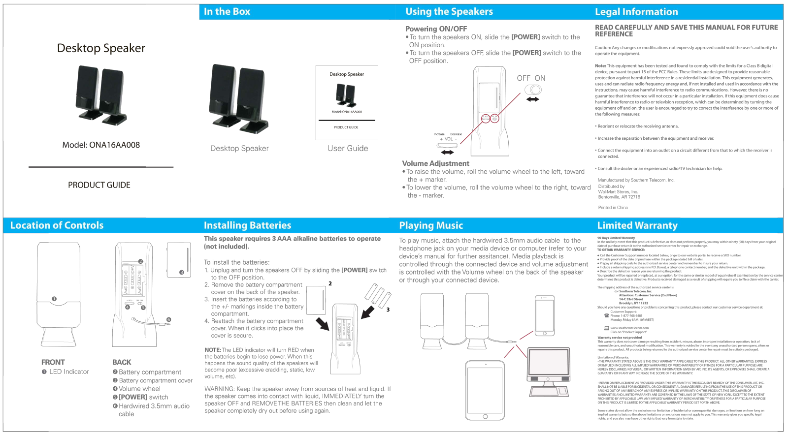 Onn ONA16AA008 User Manual