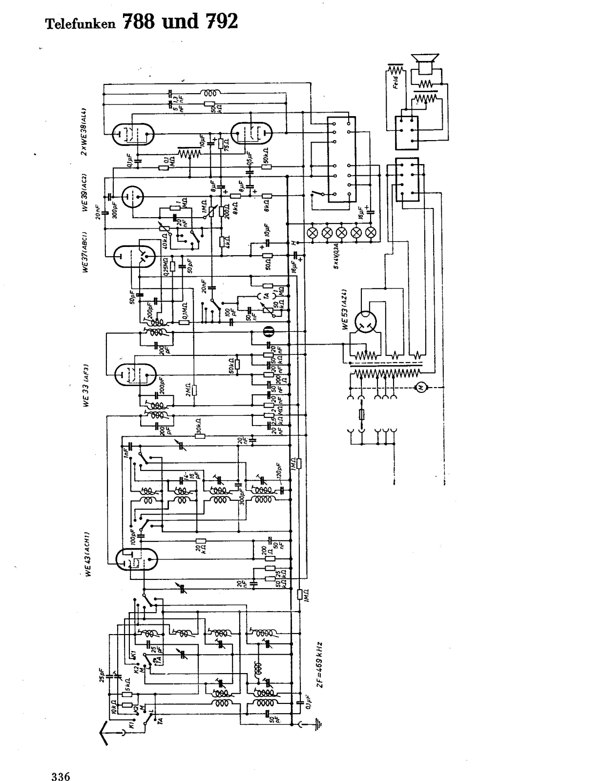 Telefunken 788, 792 Cirquit Diagram