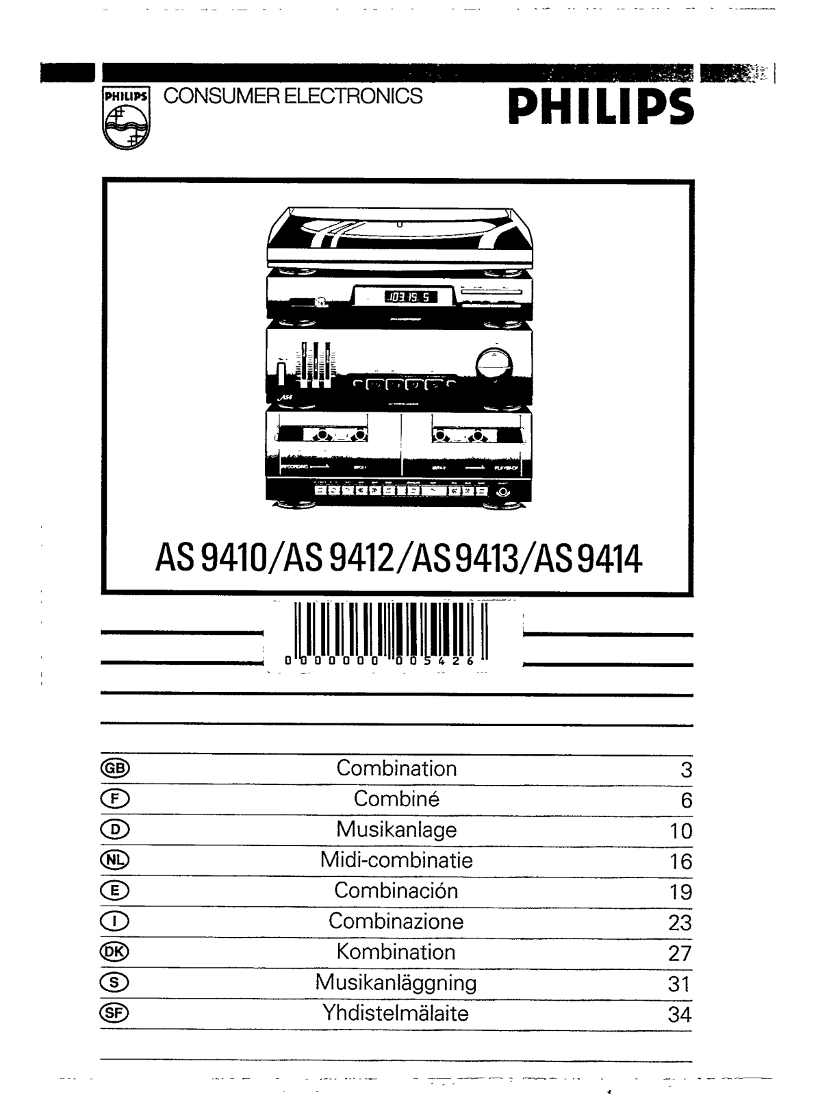 Philips AS9413, AS9410 User Manual