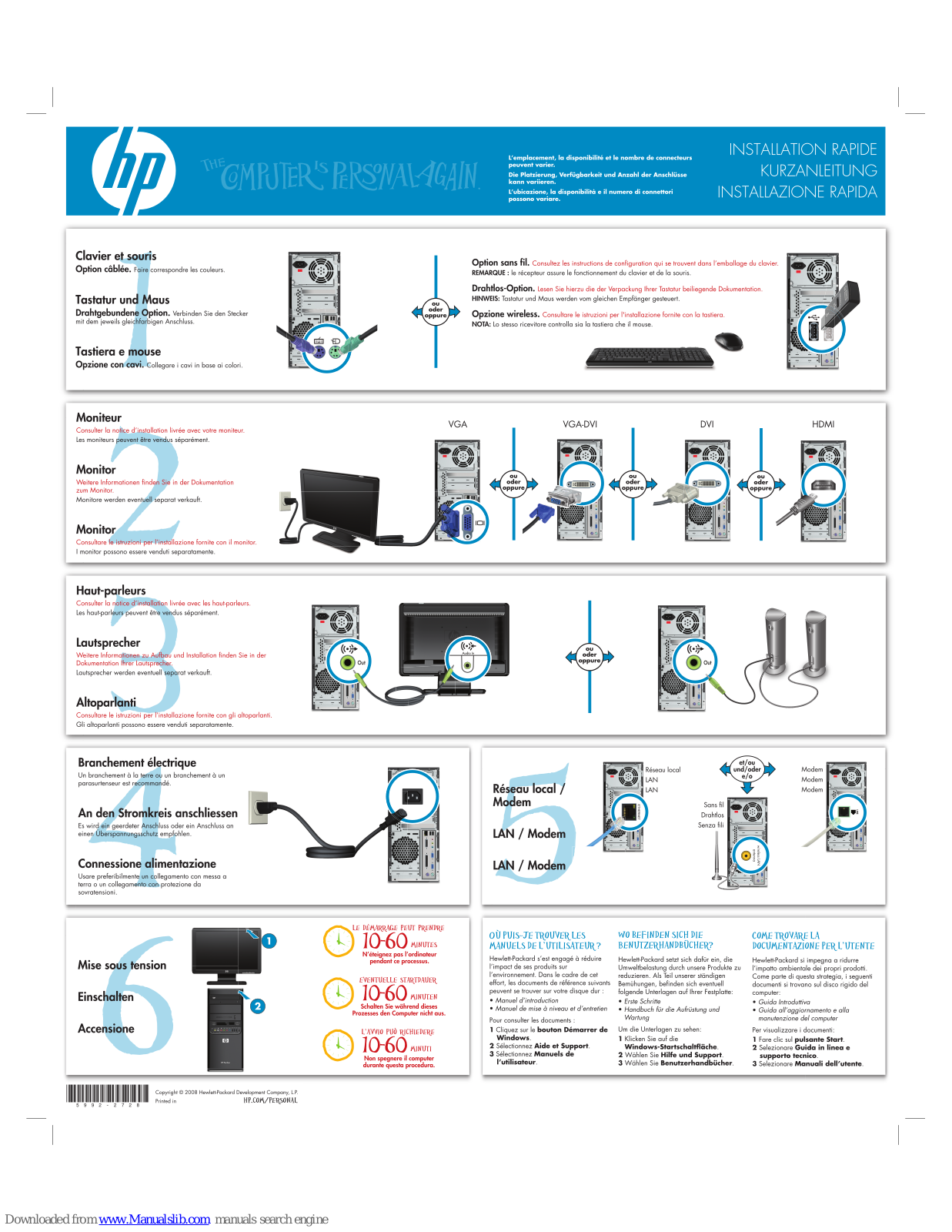 HP Presario SG3500 Setup Poster