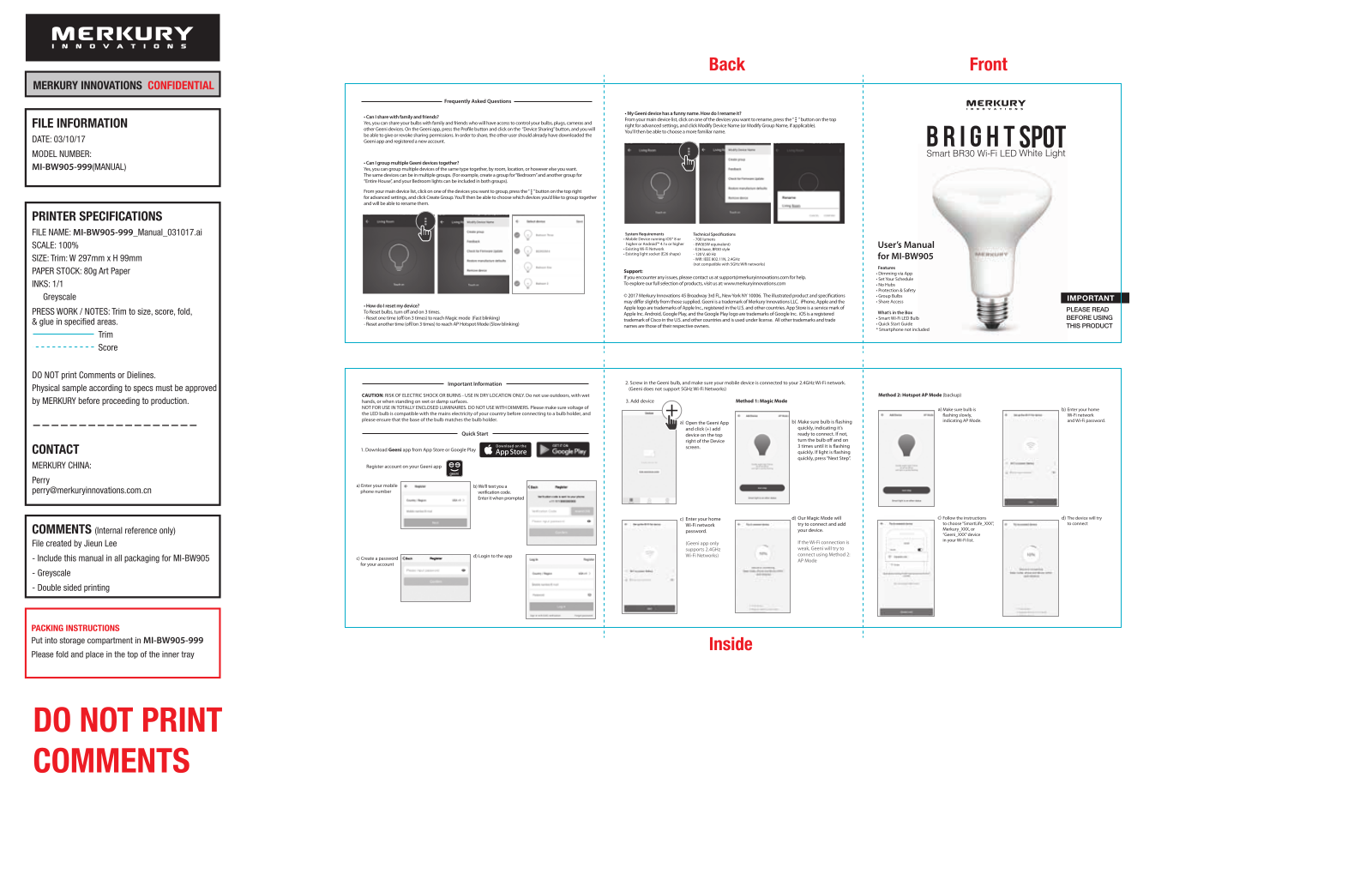 Merkury MI-BW905 User Manual