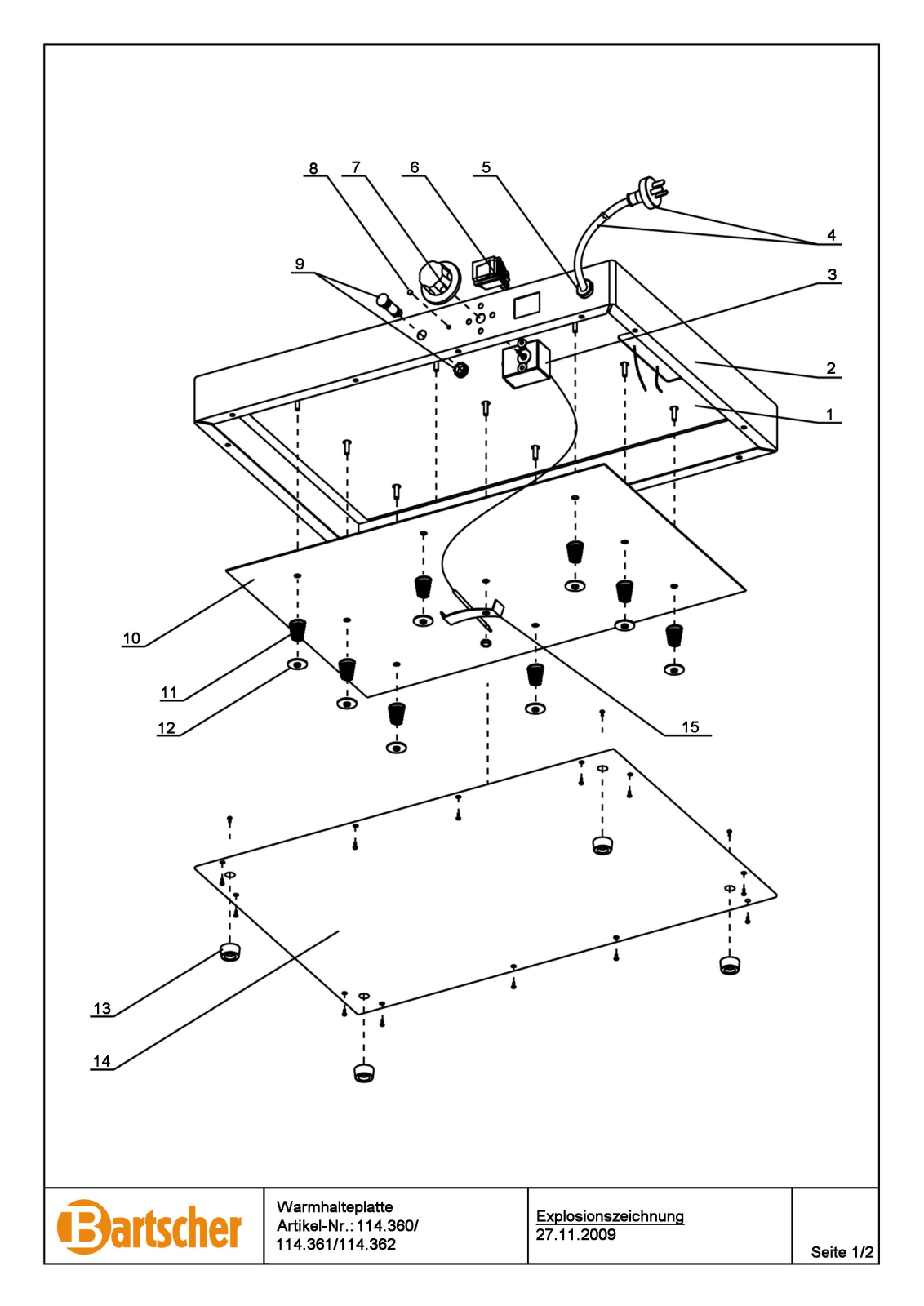 Bartscher 114360-262, 114361-265, 114362-267 User Manual