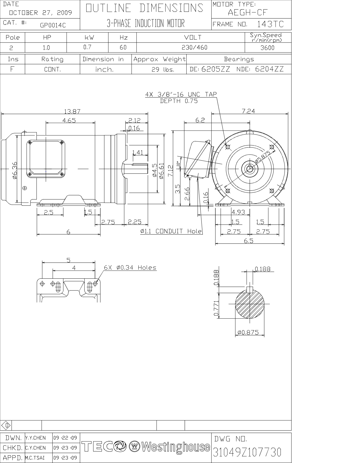 Teco GP0014C Reference Drawing