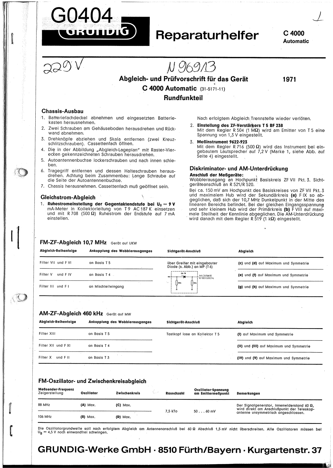 Grundig C-4000 Service Manual