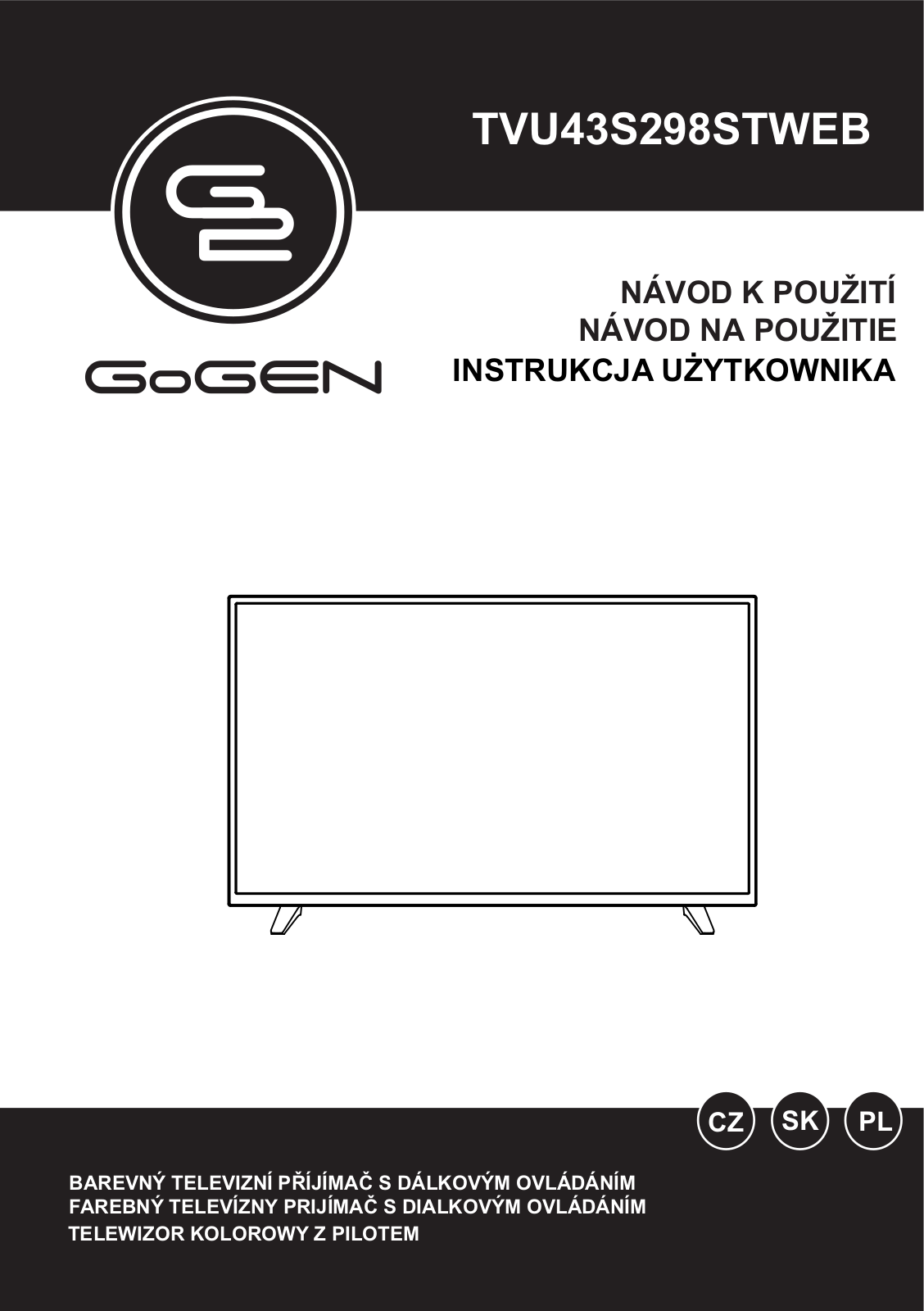 GoGEN TVU 43S298 STWEB User Manual