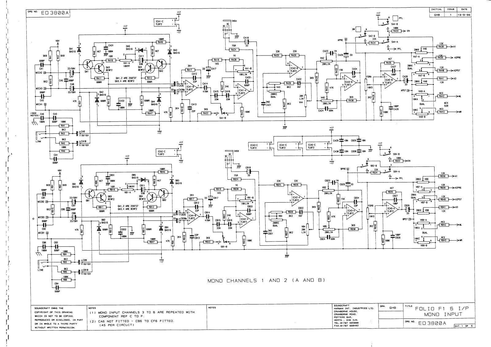 SoundCraftsmen Folio Schematic