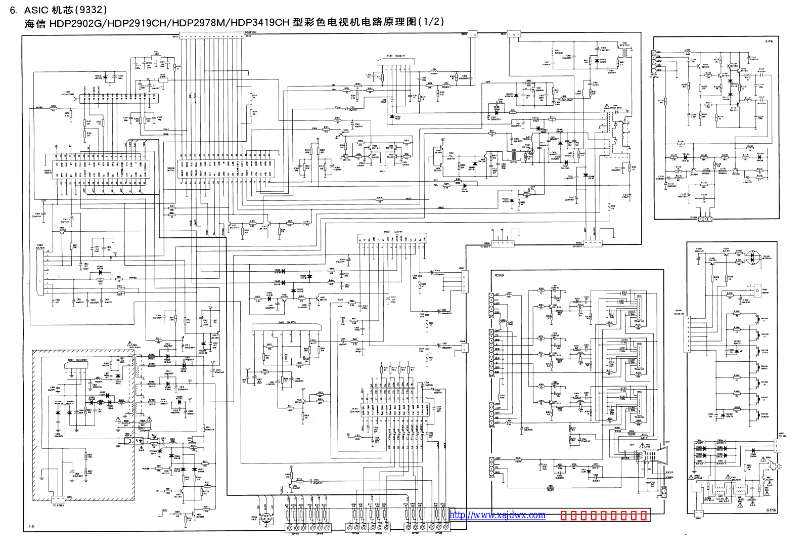 Hisense HDP2902G, HDP2919CH, HDP2978M, HDP3419CH Schematic